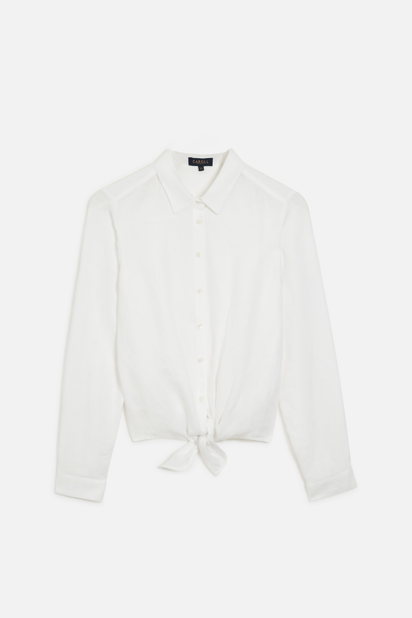 chemise livie 100 lin a nouer blanc femme Chemise livie 100% lin à nouer blanc femme