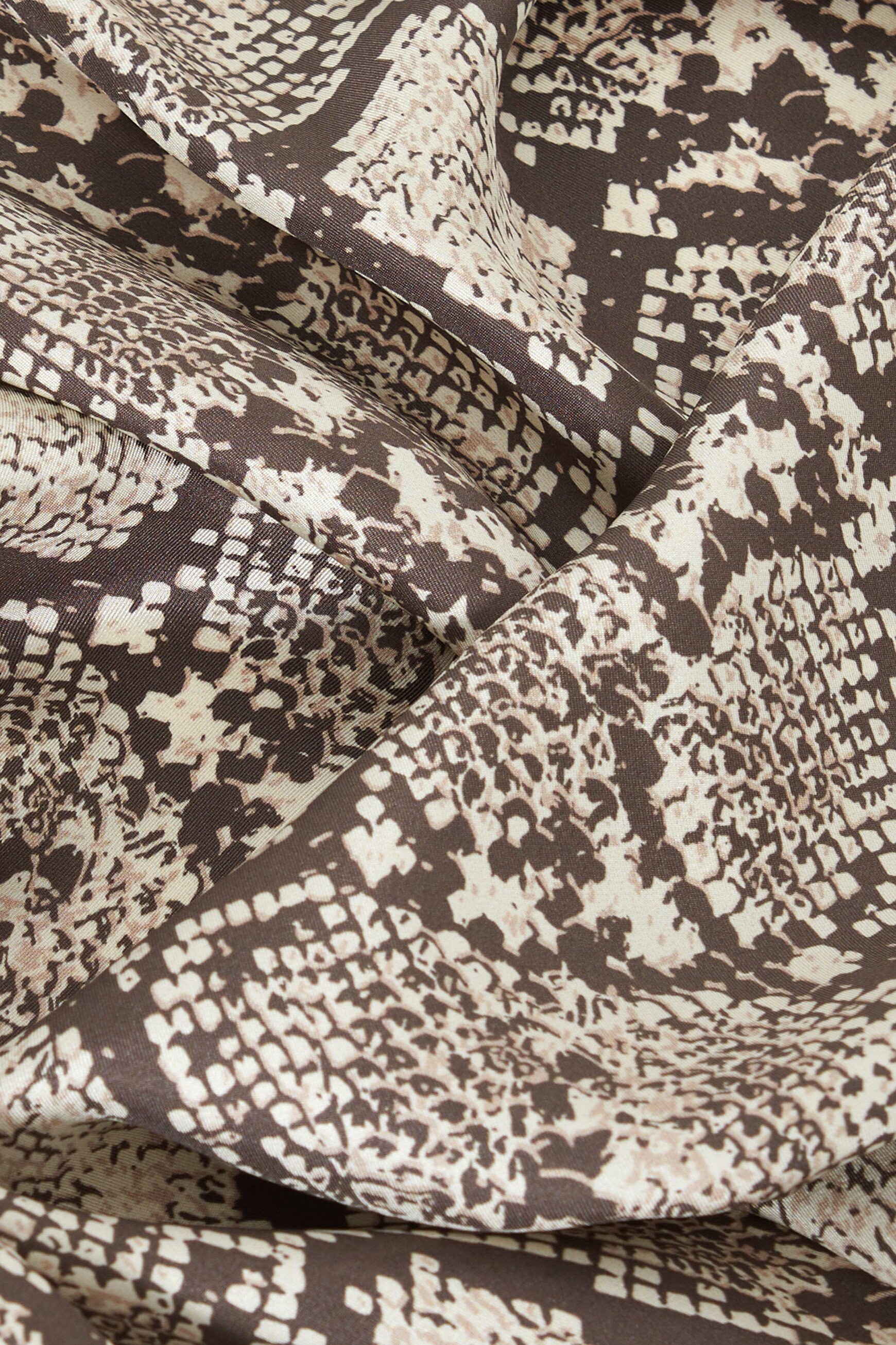 Foulard Lesnake 100% seta grigio talpa donna