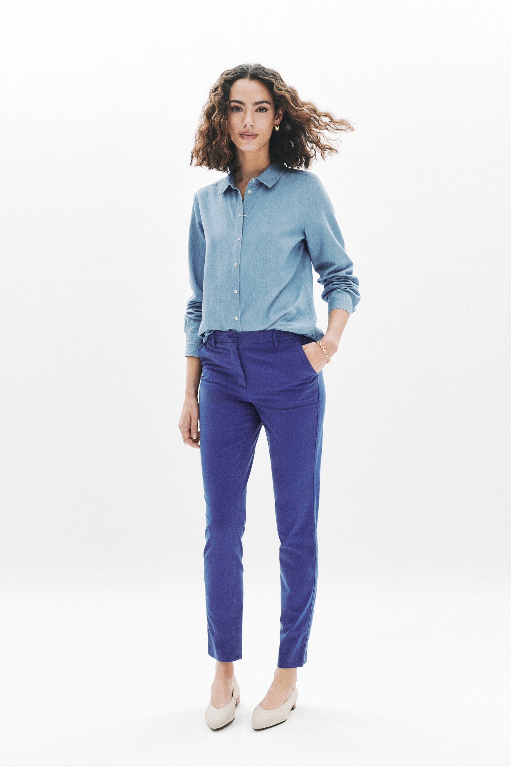 hose adelmo blu elettrico damen Hose Adelmo blu elettrico damen