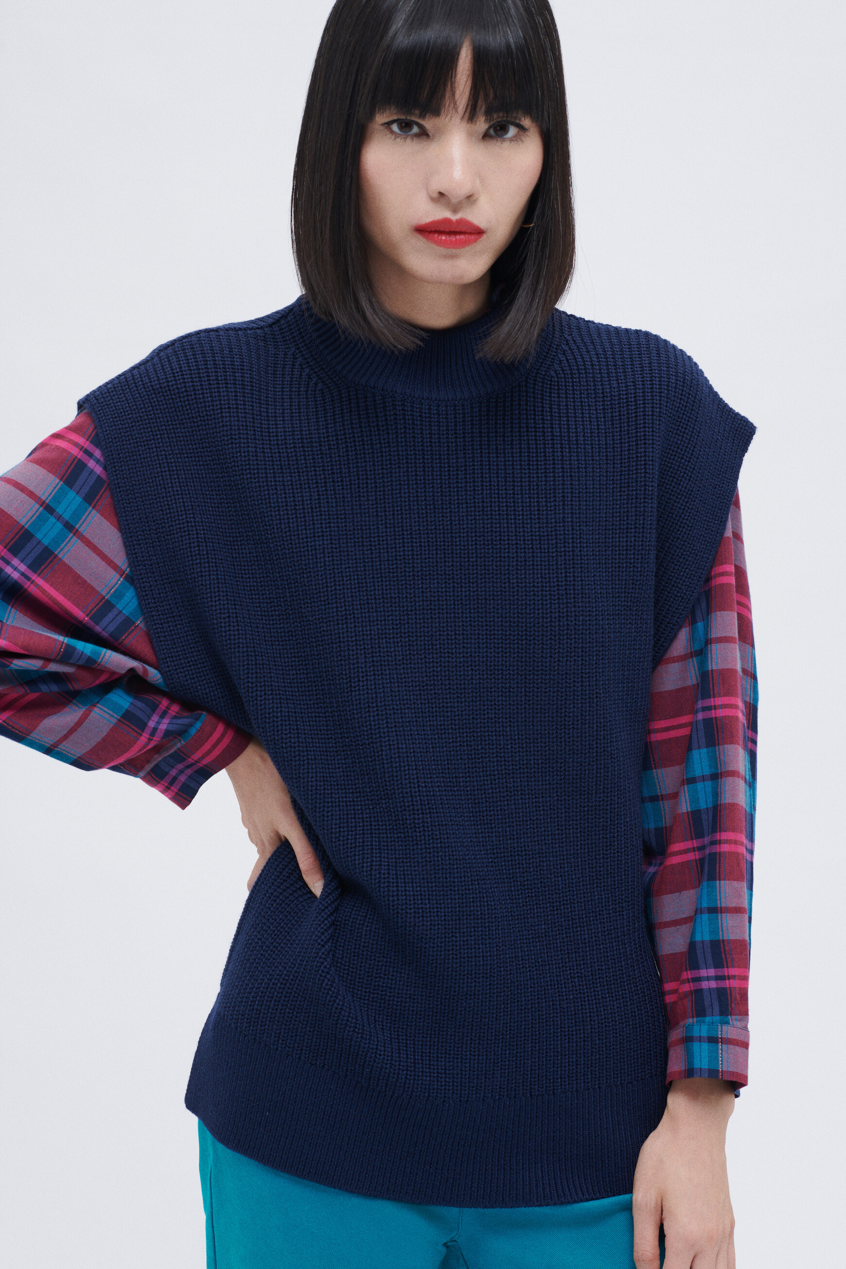 pull augustin bleu marine femme