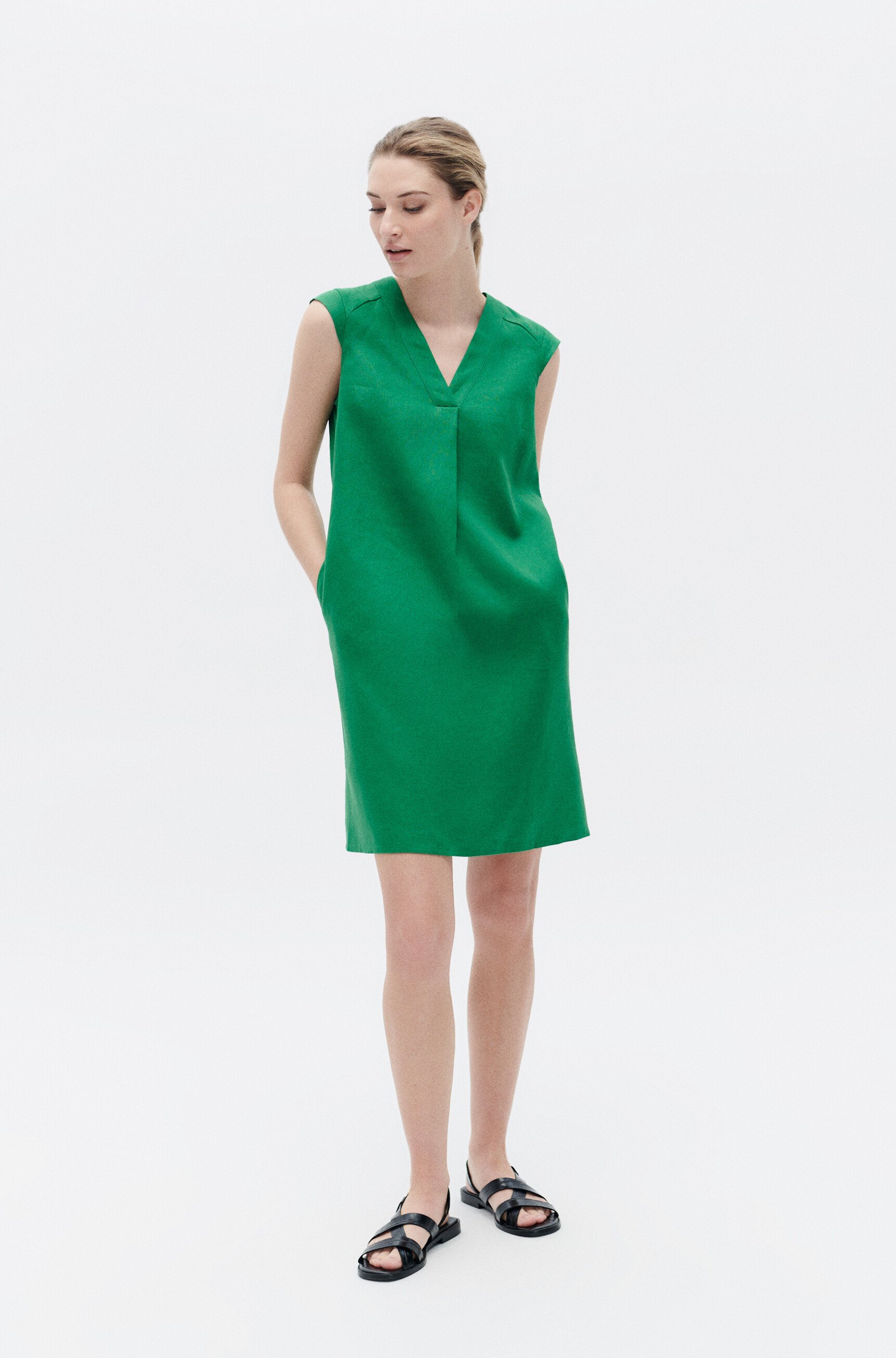 robe pamela 100 lin vert menthe femme robe pamela 100% lin vert menthe femme