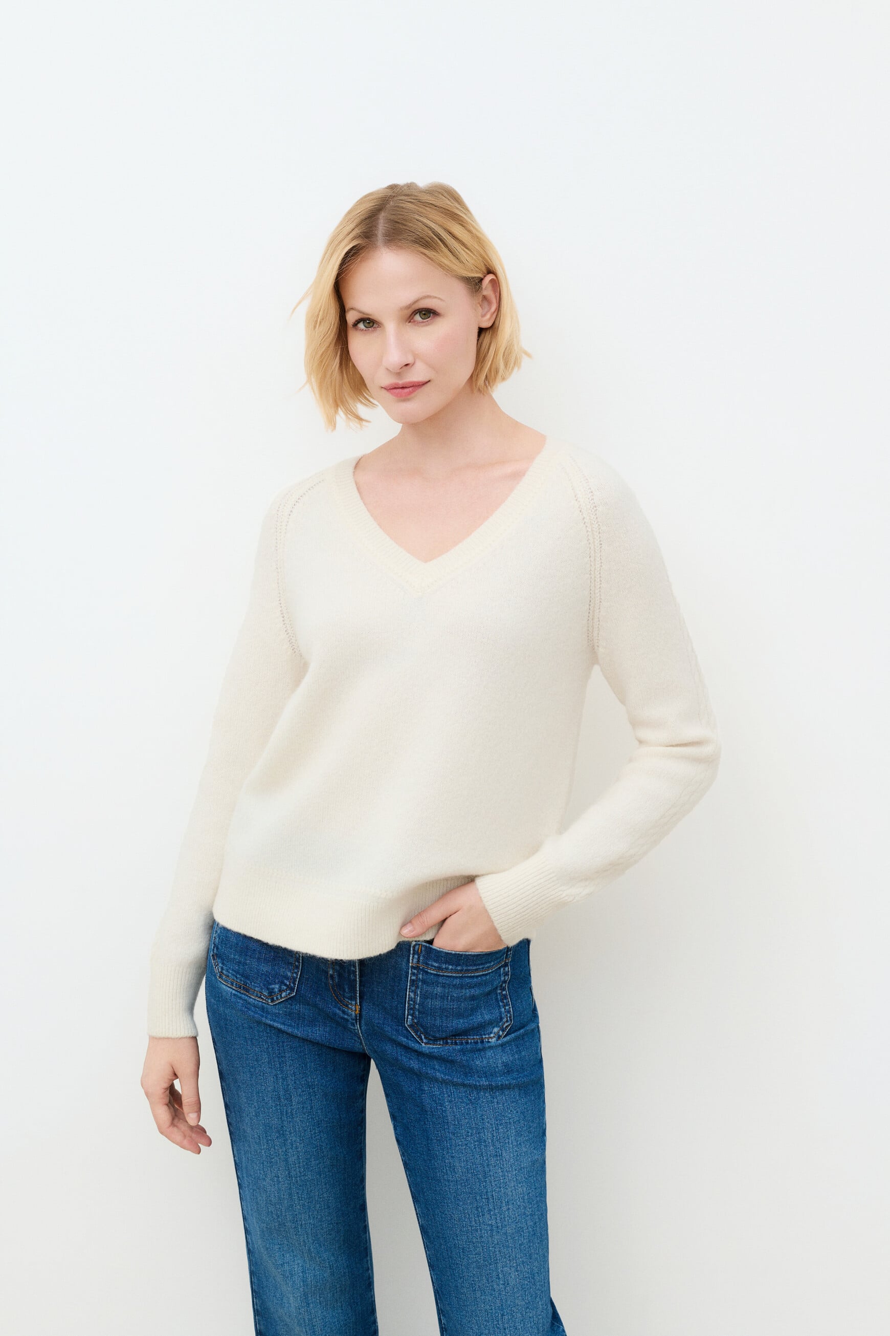 Mlois sweater ecru woman