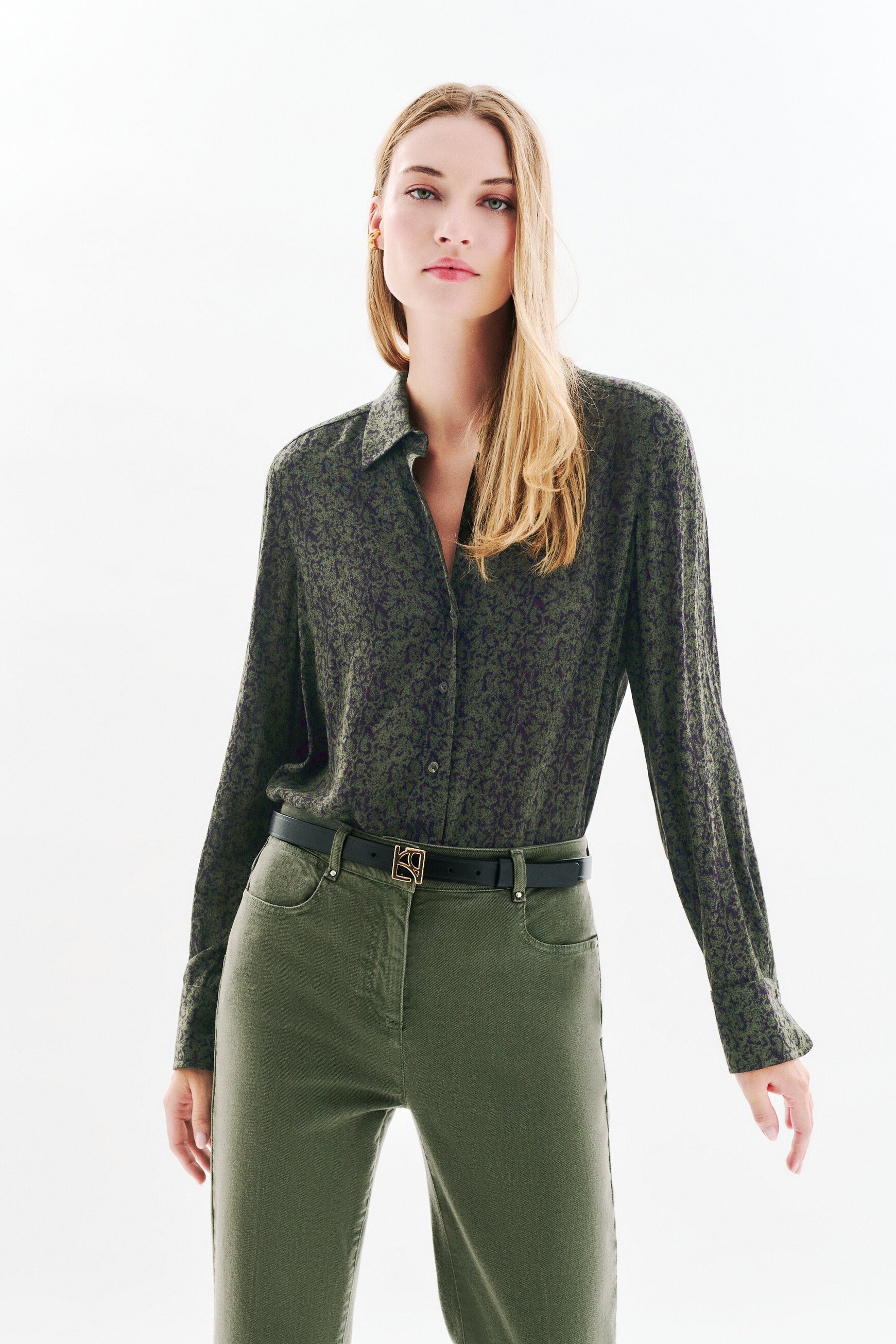 camicia cleony verde cachi donna Camicia Cleony verde cachi donna