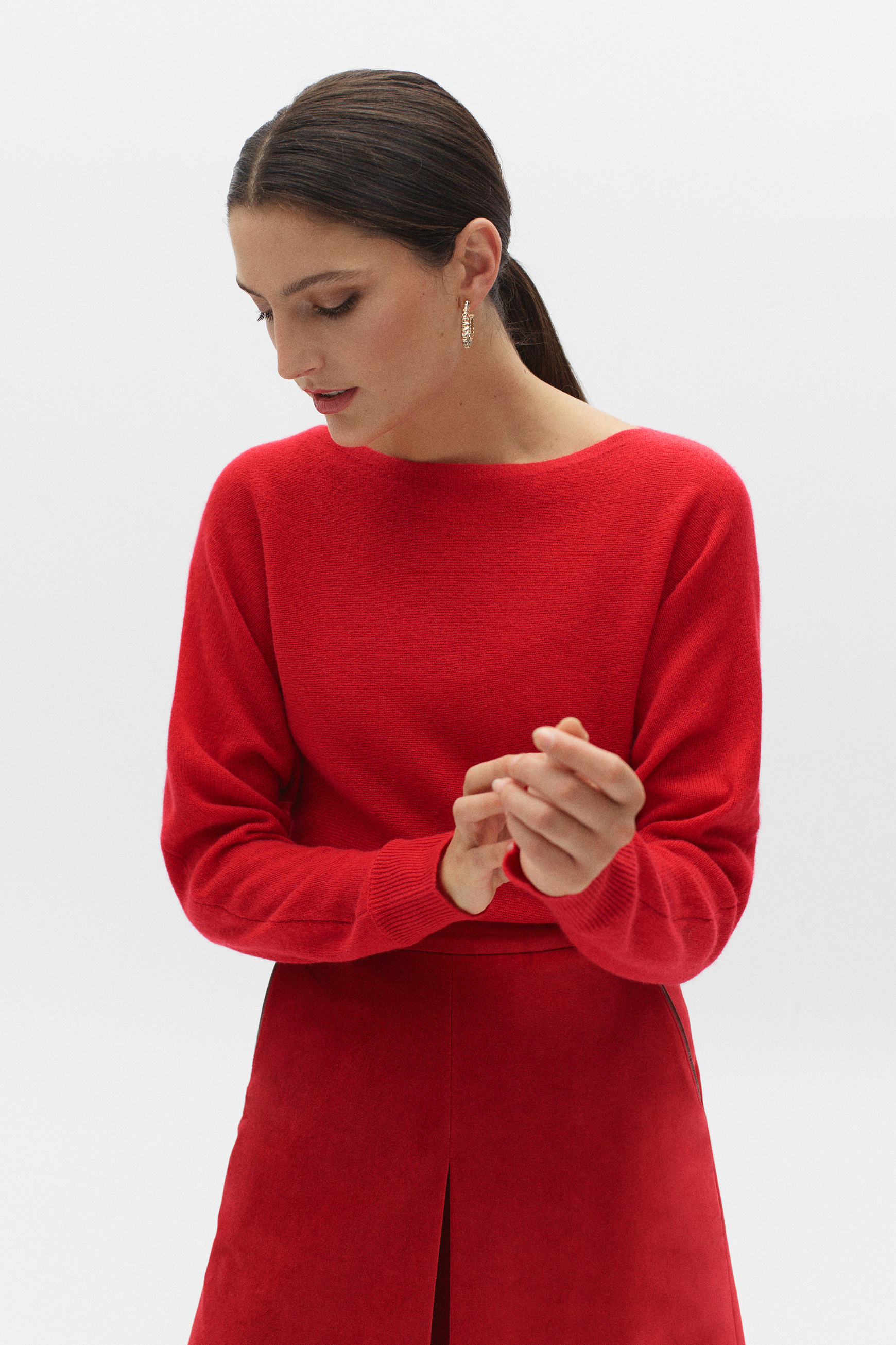 pull marie 100 cachemire rouge femme pull marie 100% cachemire rouge femme