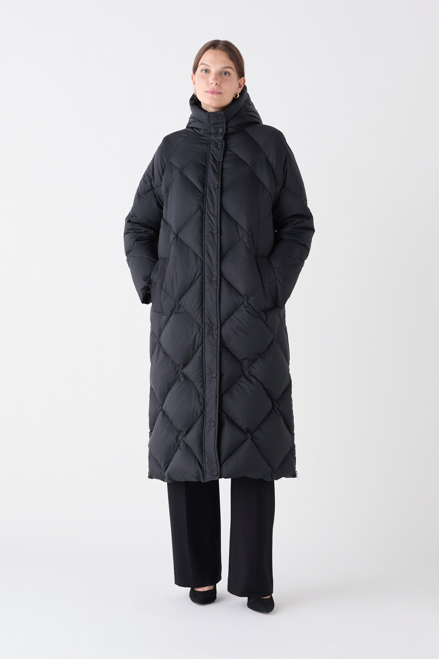 coat greta black woman Coat greta black woman