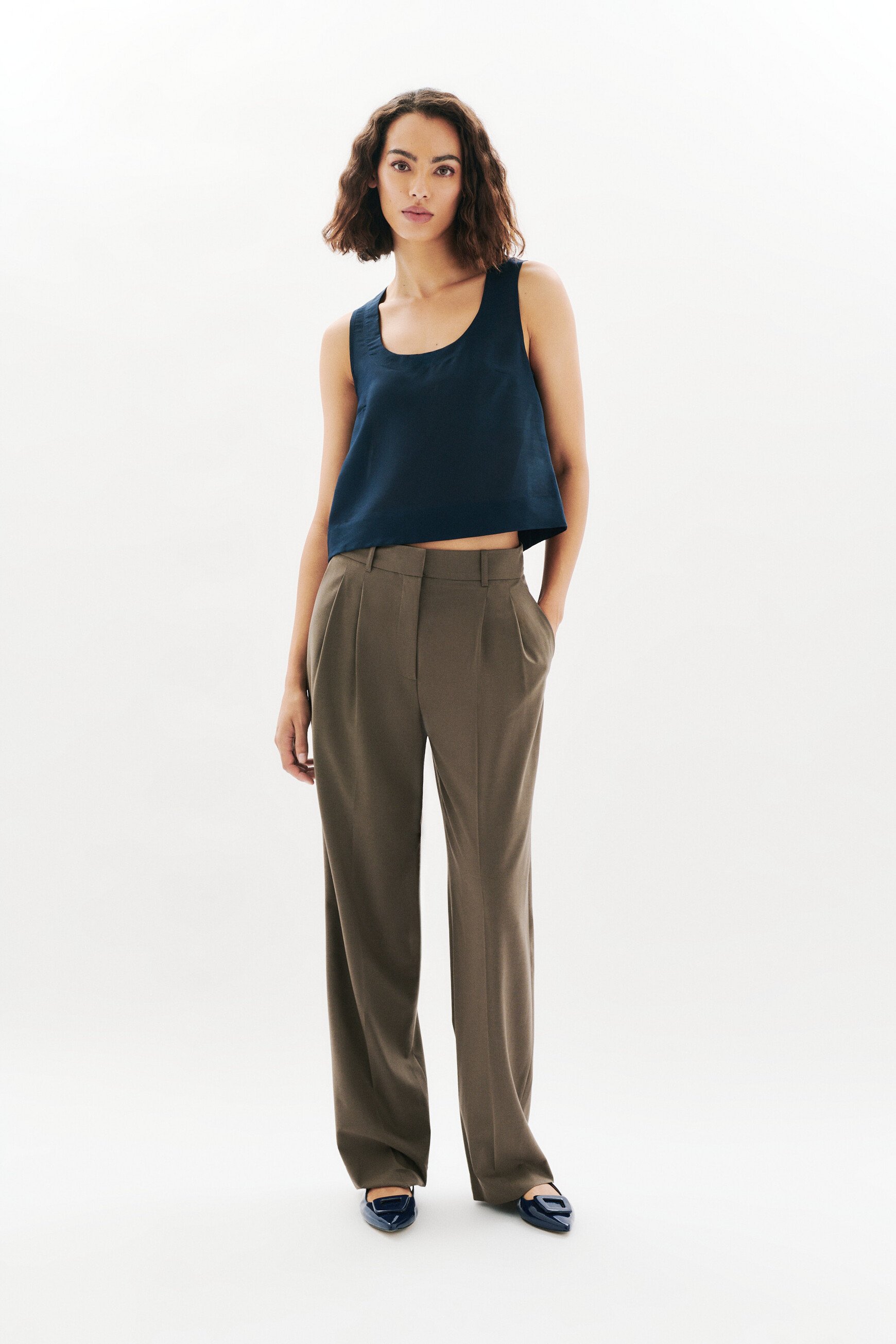 Broek Pliage taupe vrouw