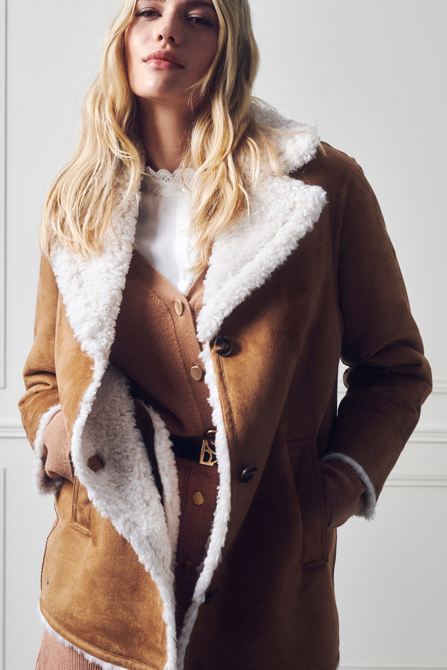 Manteau Gonzague camel femme Caroll