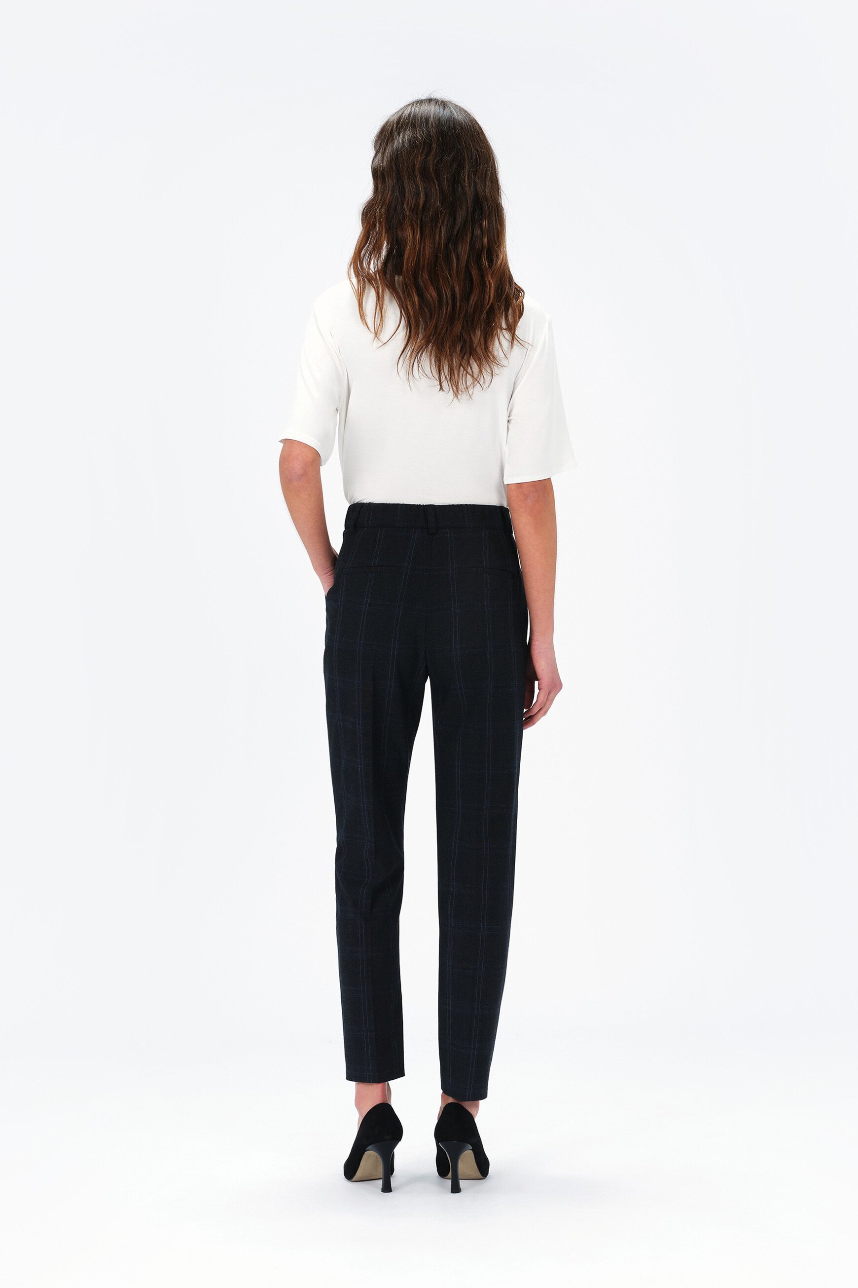 Pantalon psidiko11 gris fonce femme