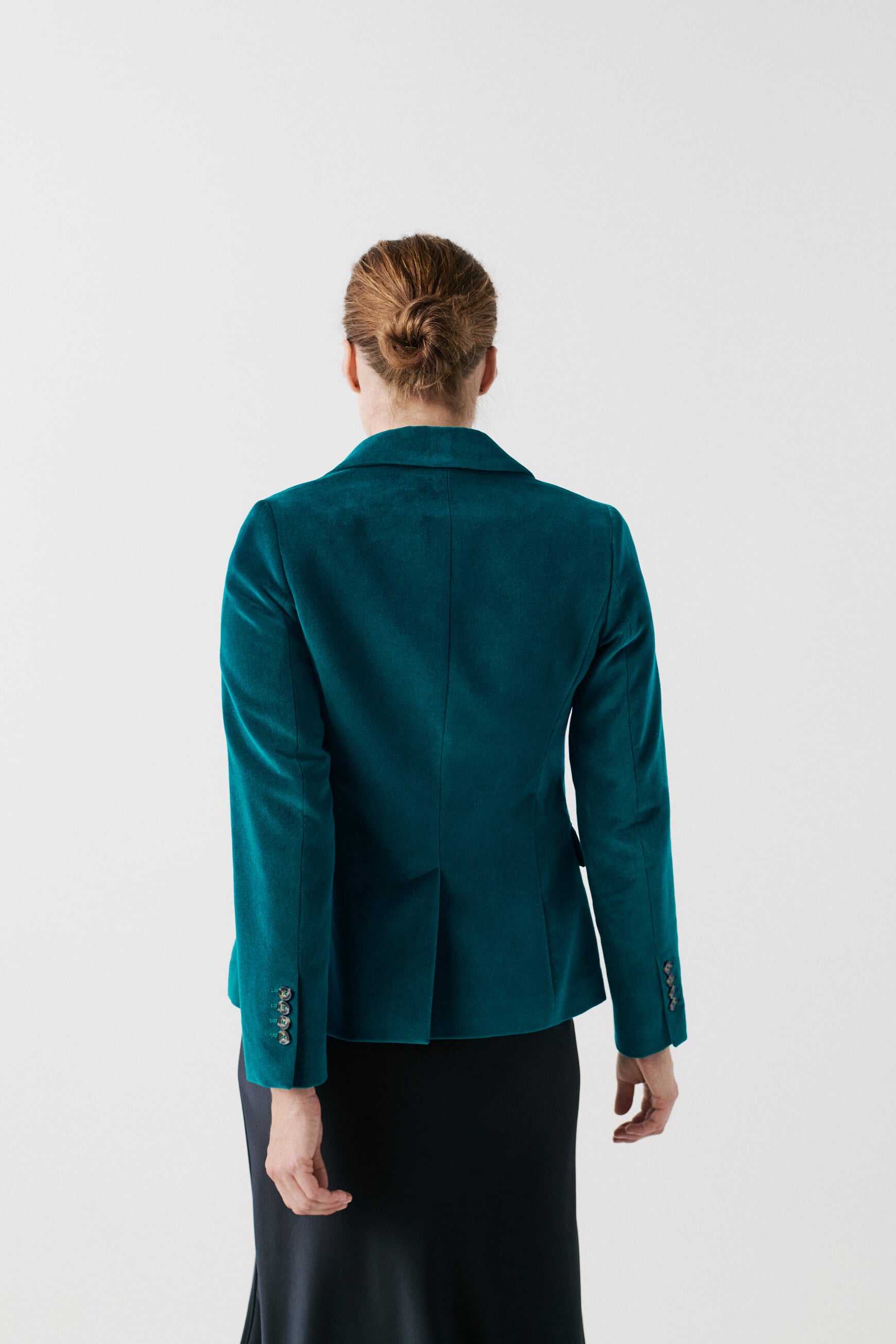 Aurora blazer turquoise blue woman