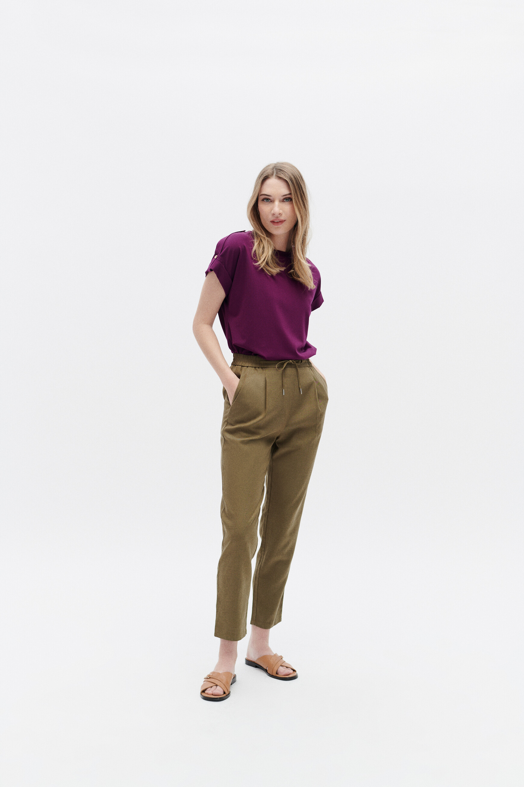 pantalon peter vert olive femme Pantalon peter vert olive femme