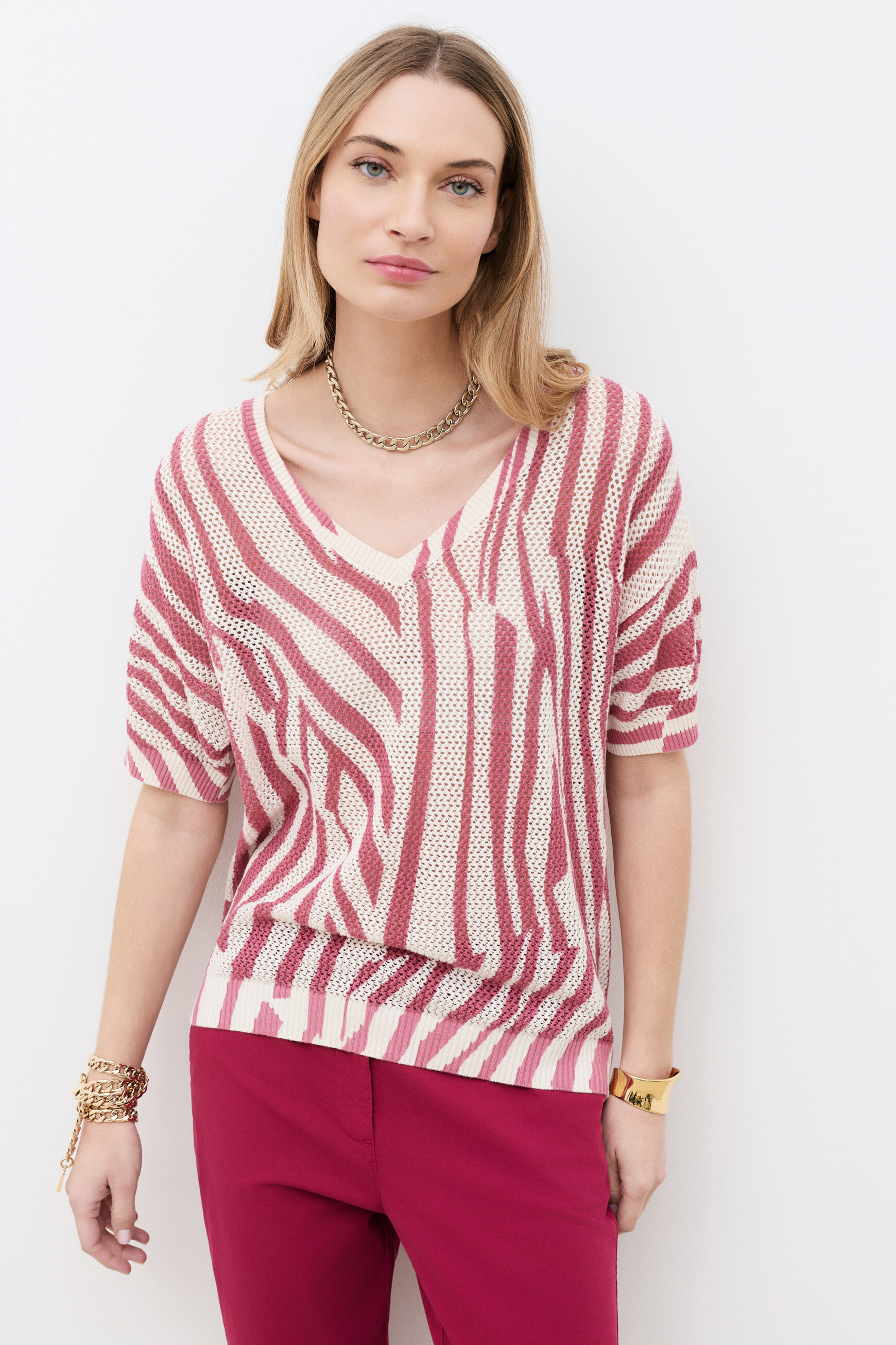 Miami2 sweater burgundy woman