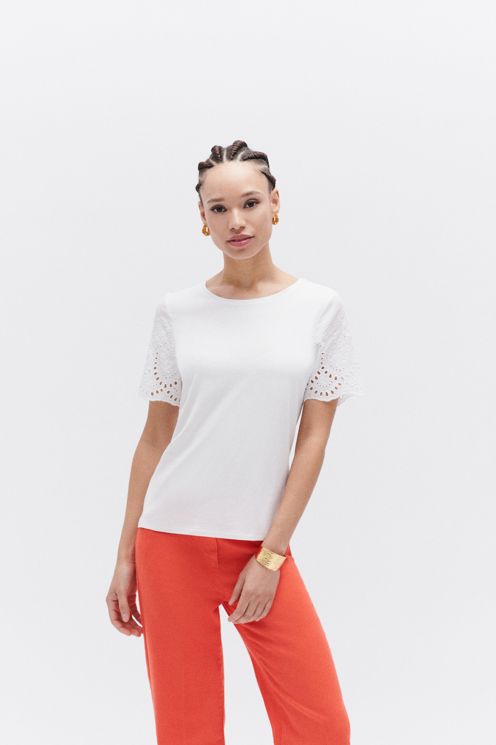 tshirt rosa blanc femme
