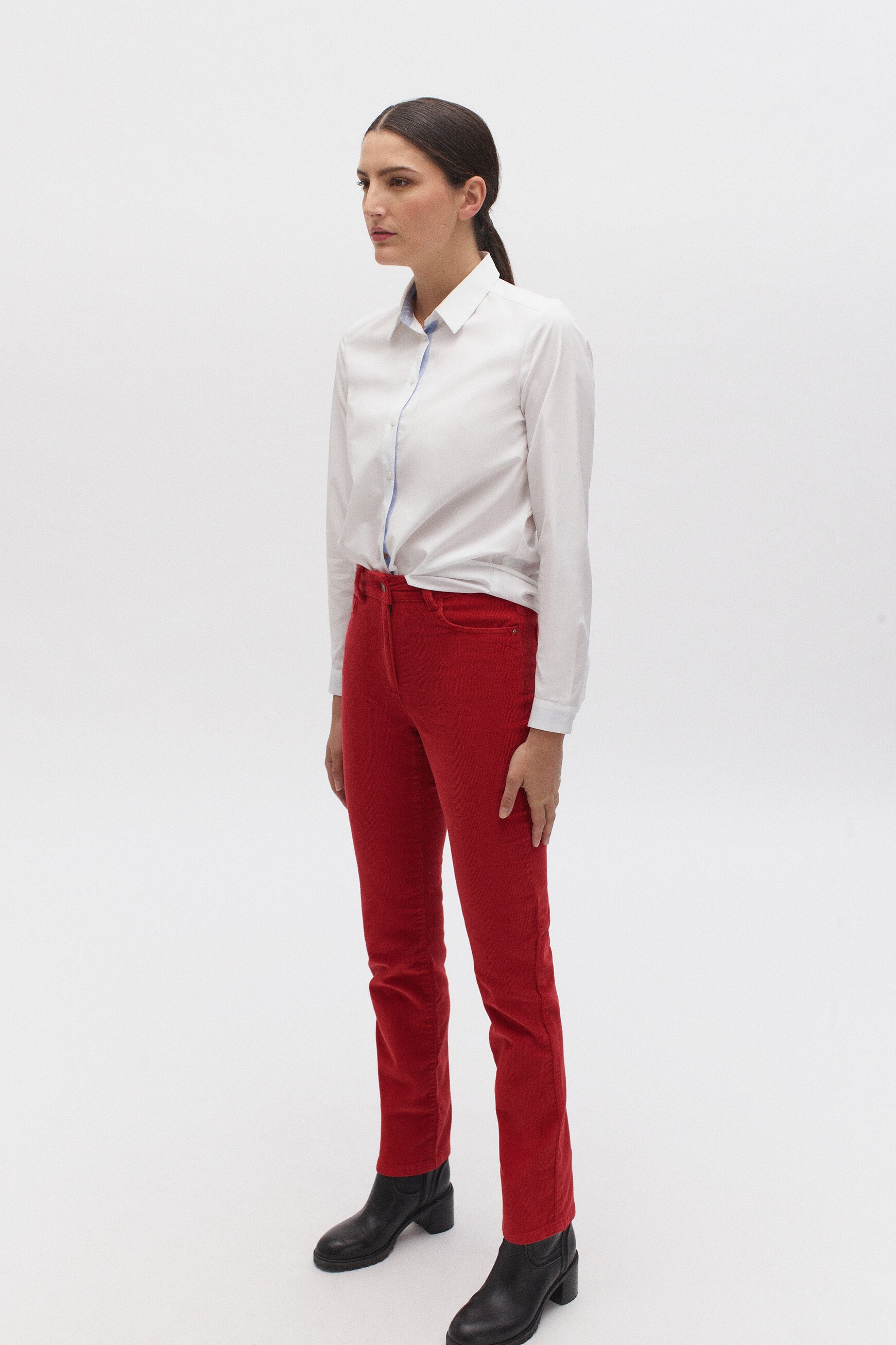 Hose Chicago Samt rot damen