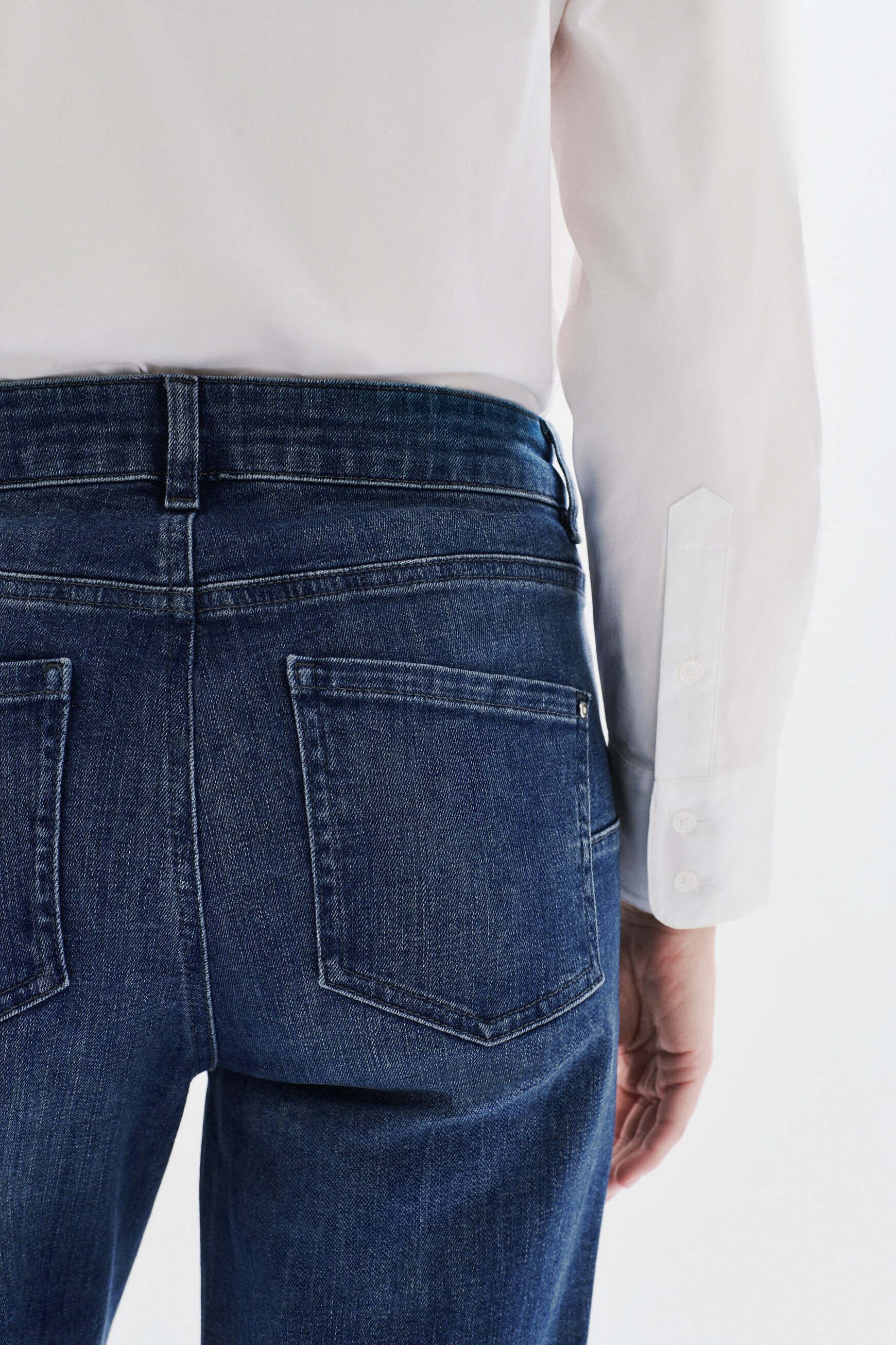 Pantalon Pcomelongjean2 denim stone femme