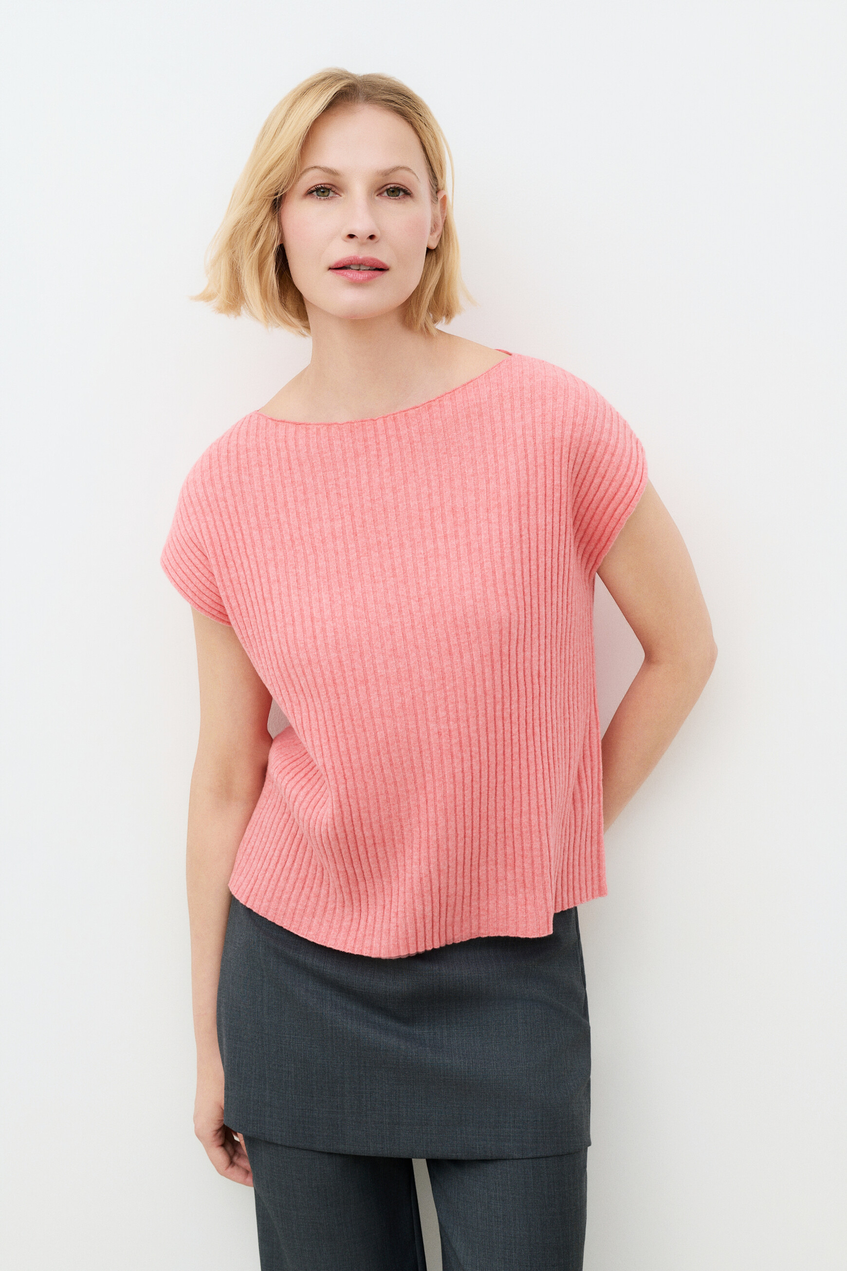 Mjudith sweater coral pink woman
