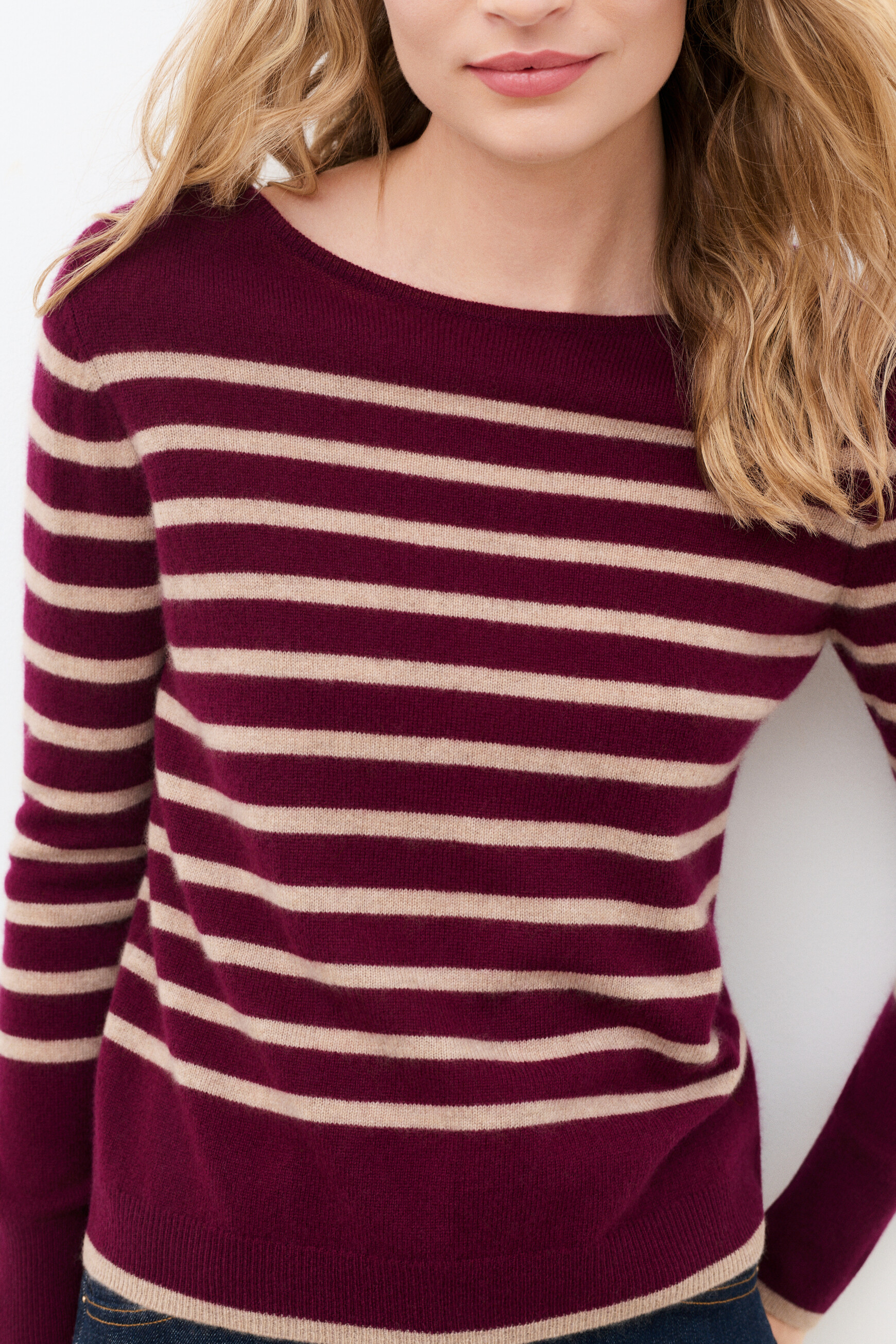 Mzoely 100% cashmere sweater burgundy woman