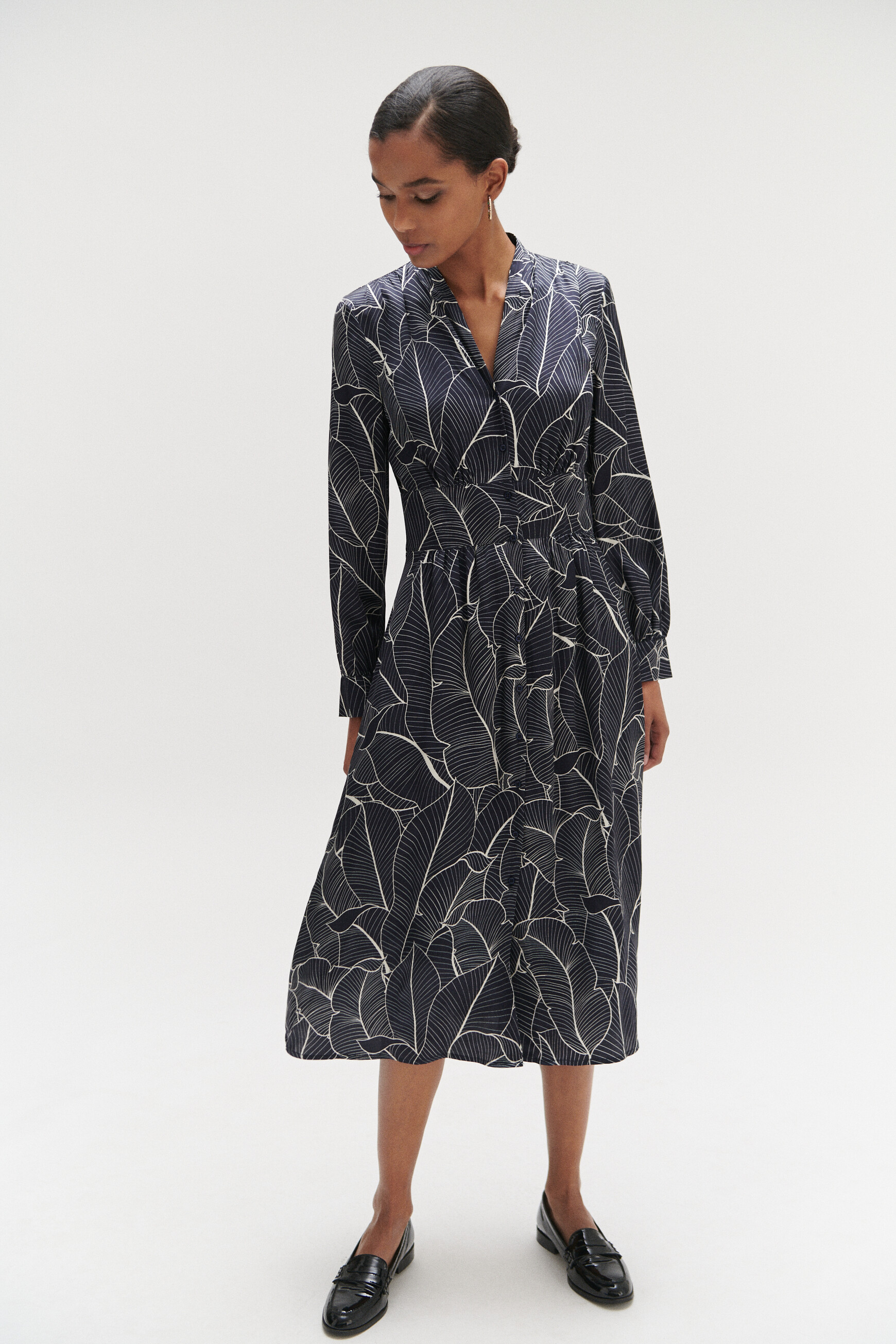robe liviane boutonnee bleu marine femme Robe liviane boutonnée bleu marine femme