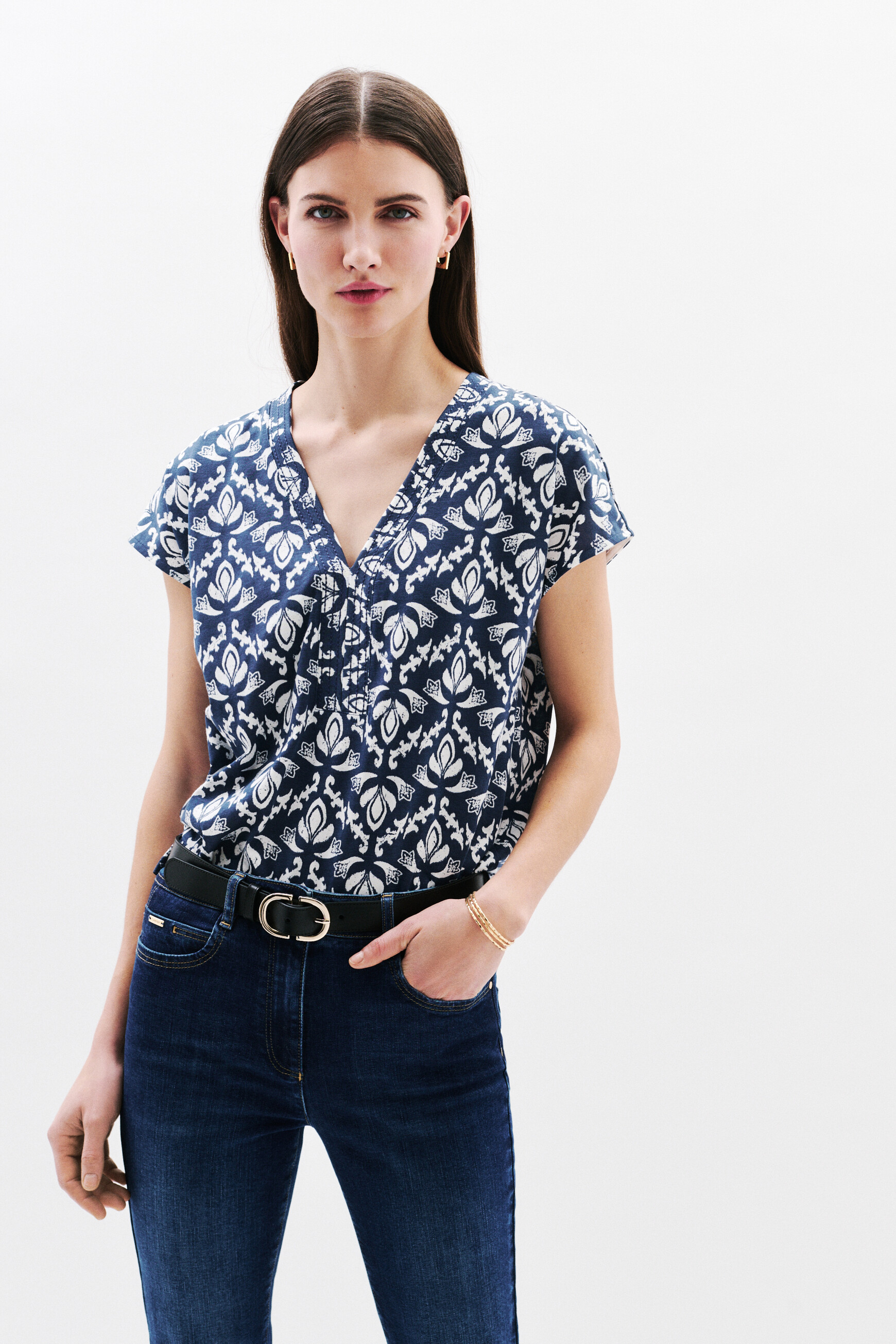 tikat t shirt denim stone vrouw Tikat t-shirt denim stone vrouw