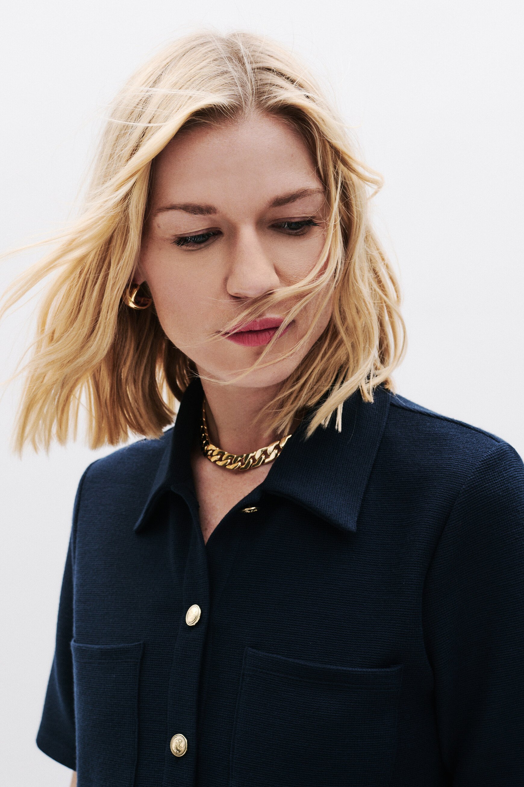 Maglietta Tobias blu navy donna