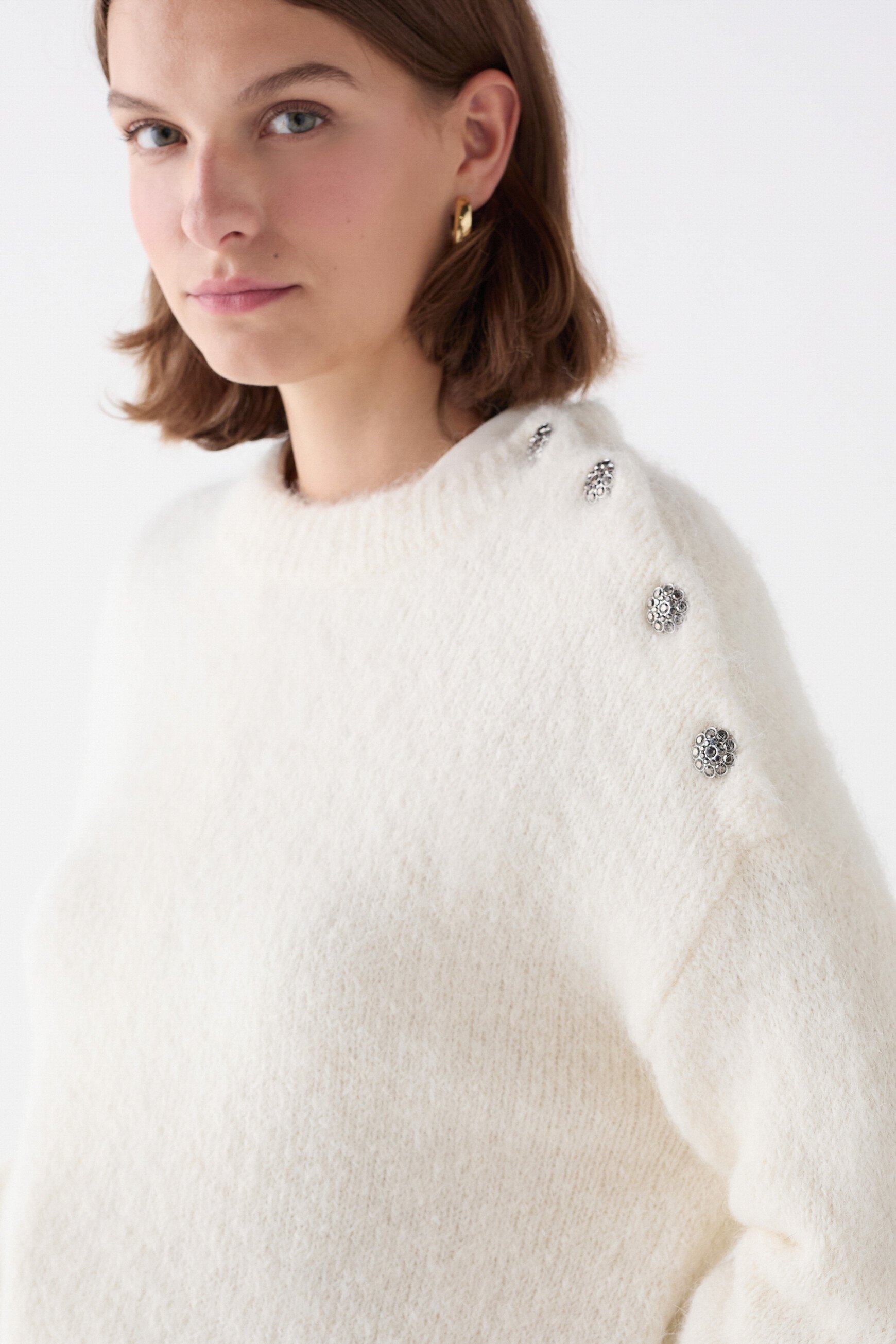 Pull Mgrace2 ecru femme