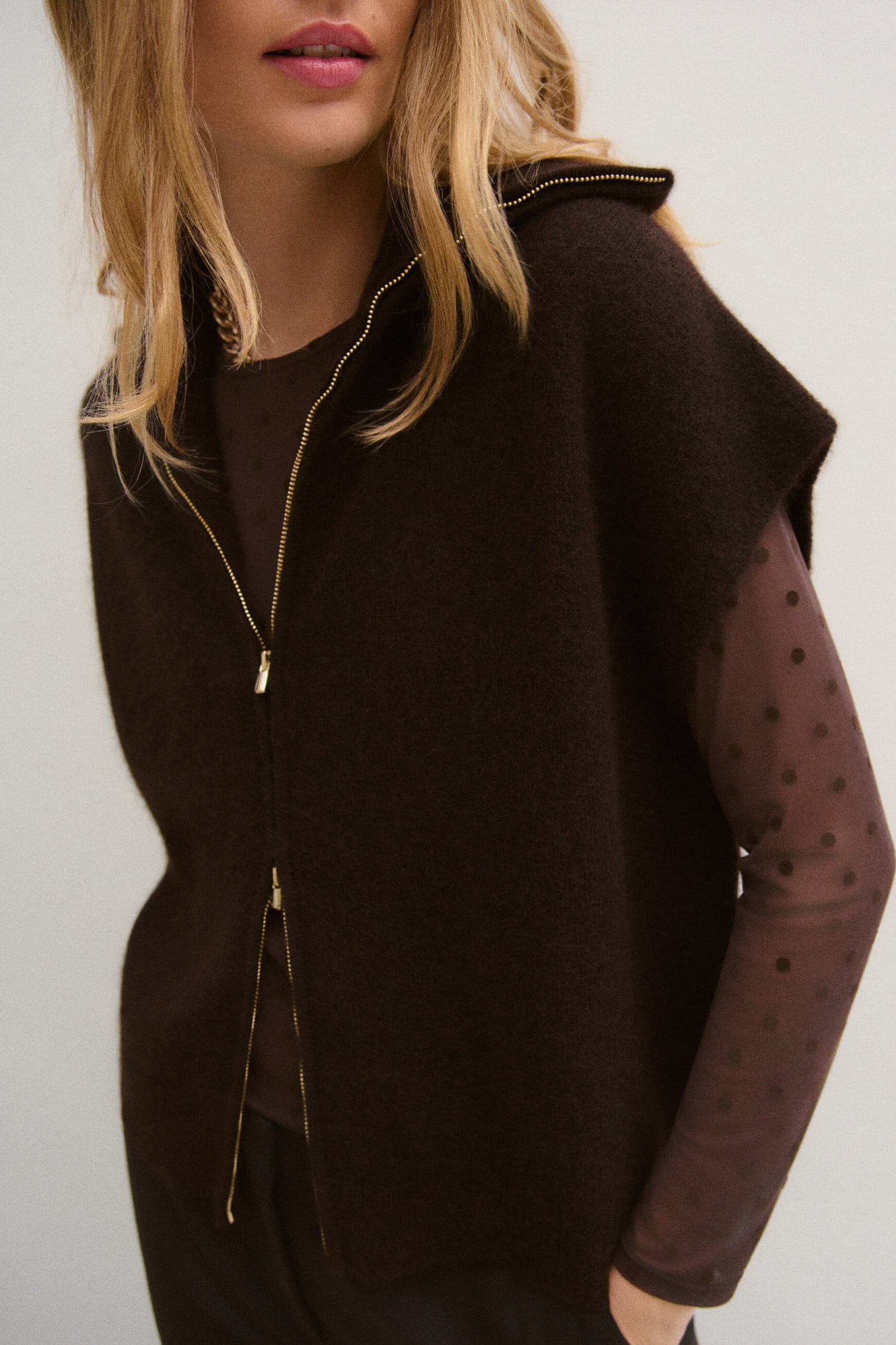 Maglione Mitch marron fonc&eacute; donna