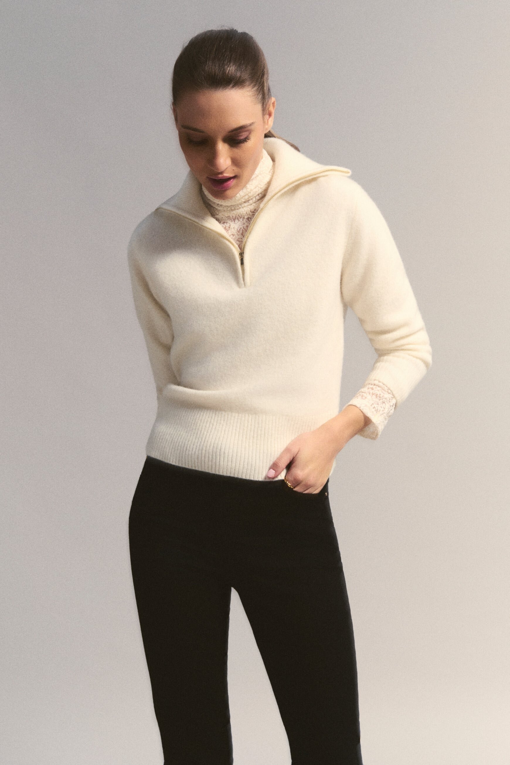 Mitchell sweater ecru woman