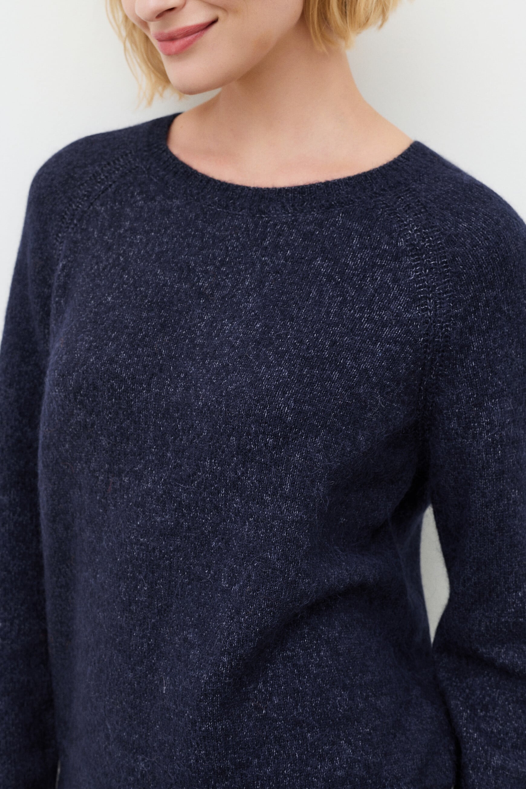 Mleo sweater navy blue woman