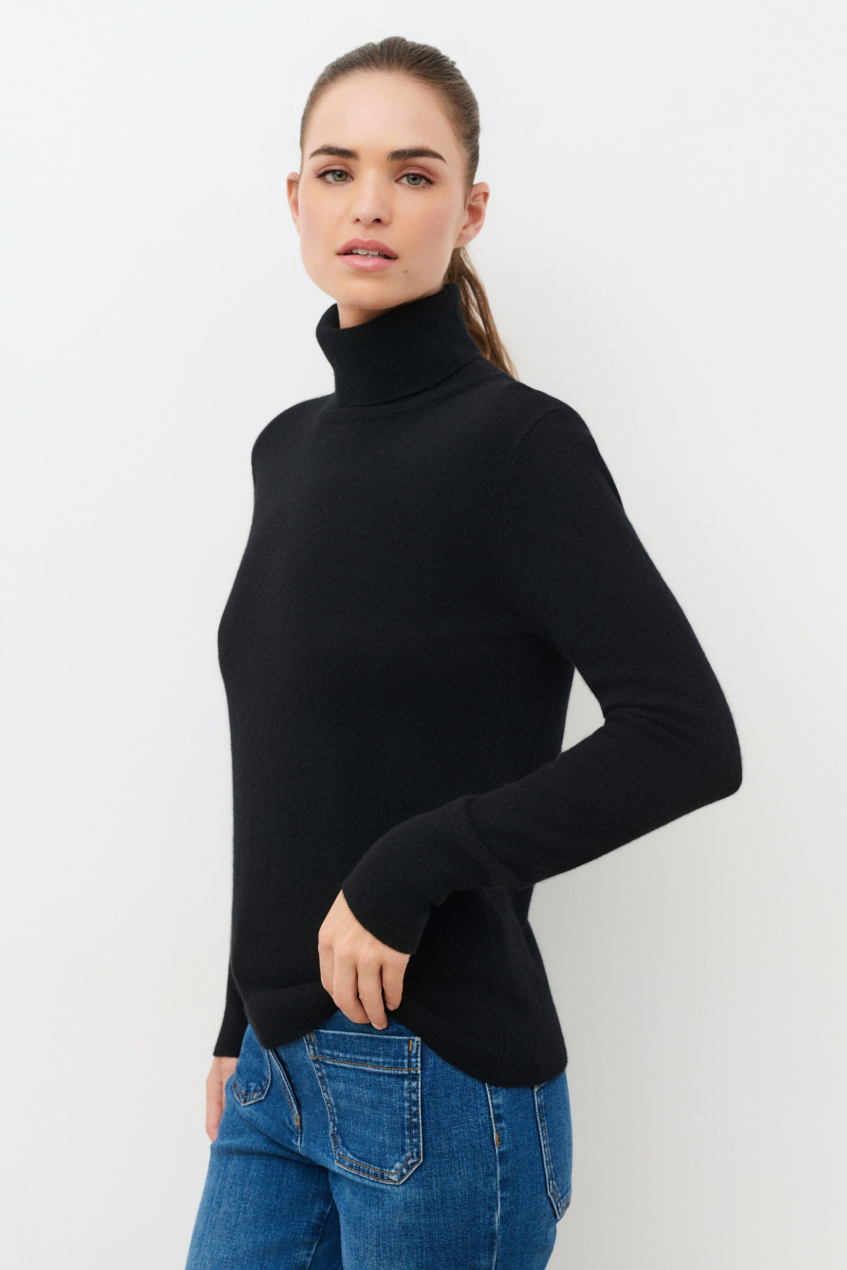 Dylan b 100% cashmere sweater black woman