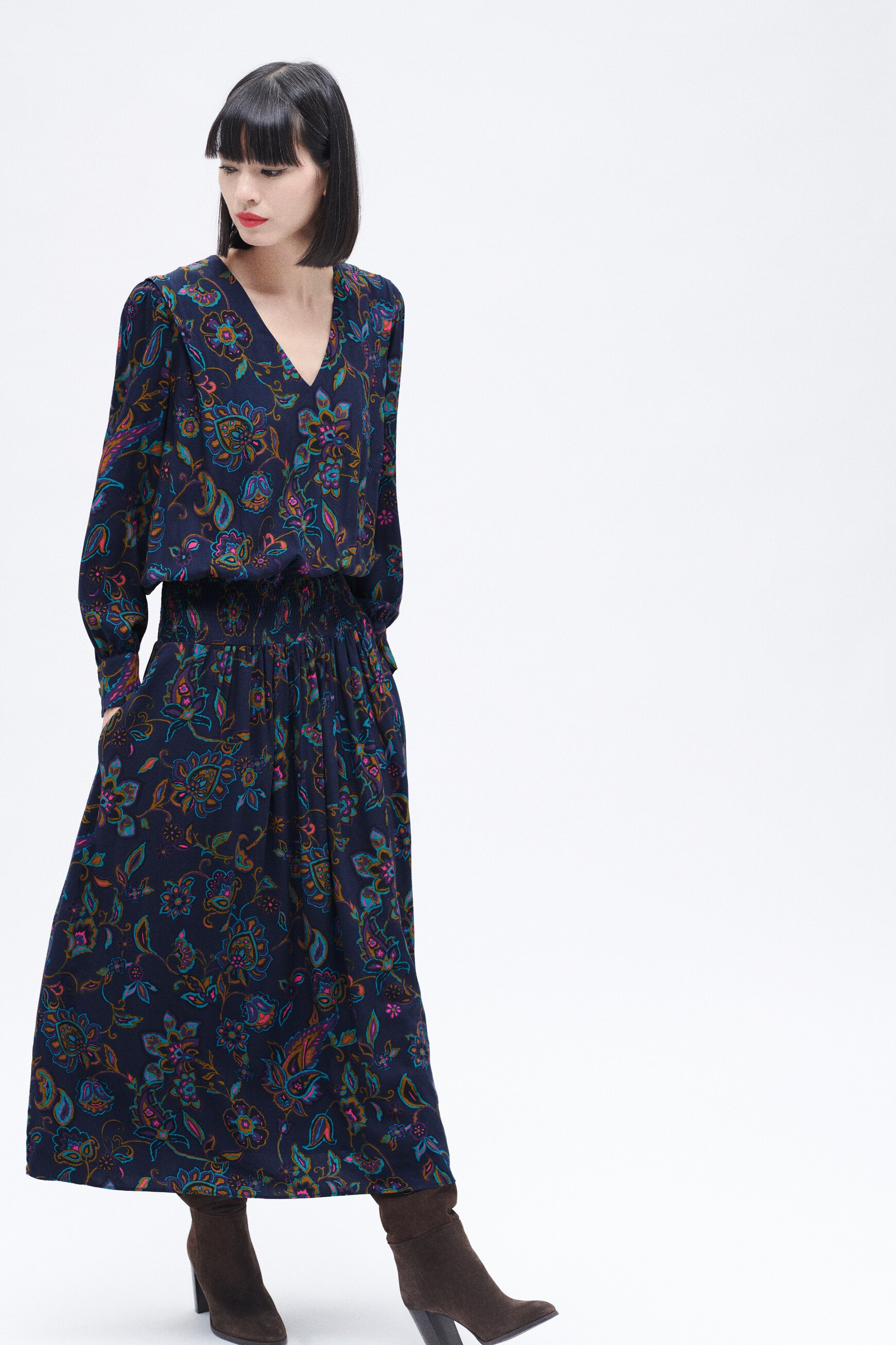 Robe rybilo bleu marine femme