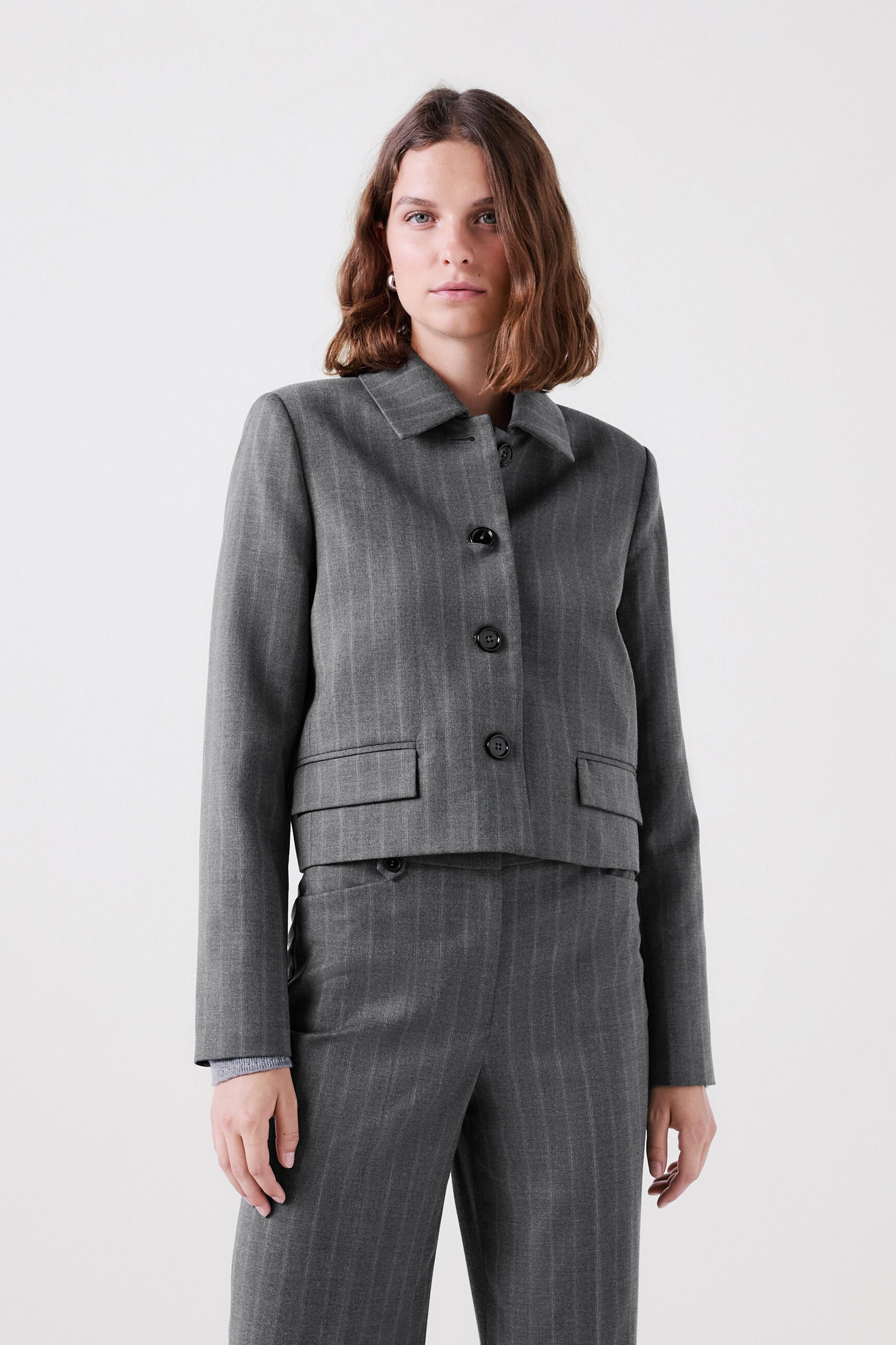 voyelle jacket dark grey woman