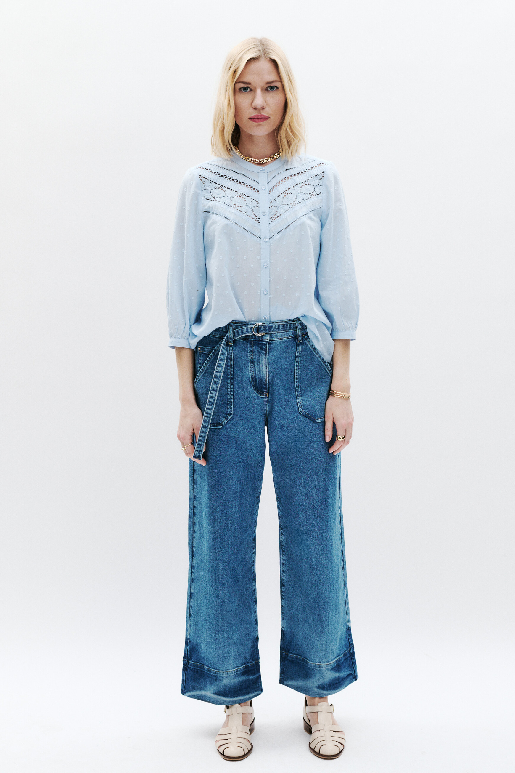 camisa cbonnie azul cielo mujer Camisa Cbonnie azul cielo mujer