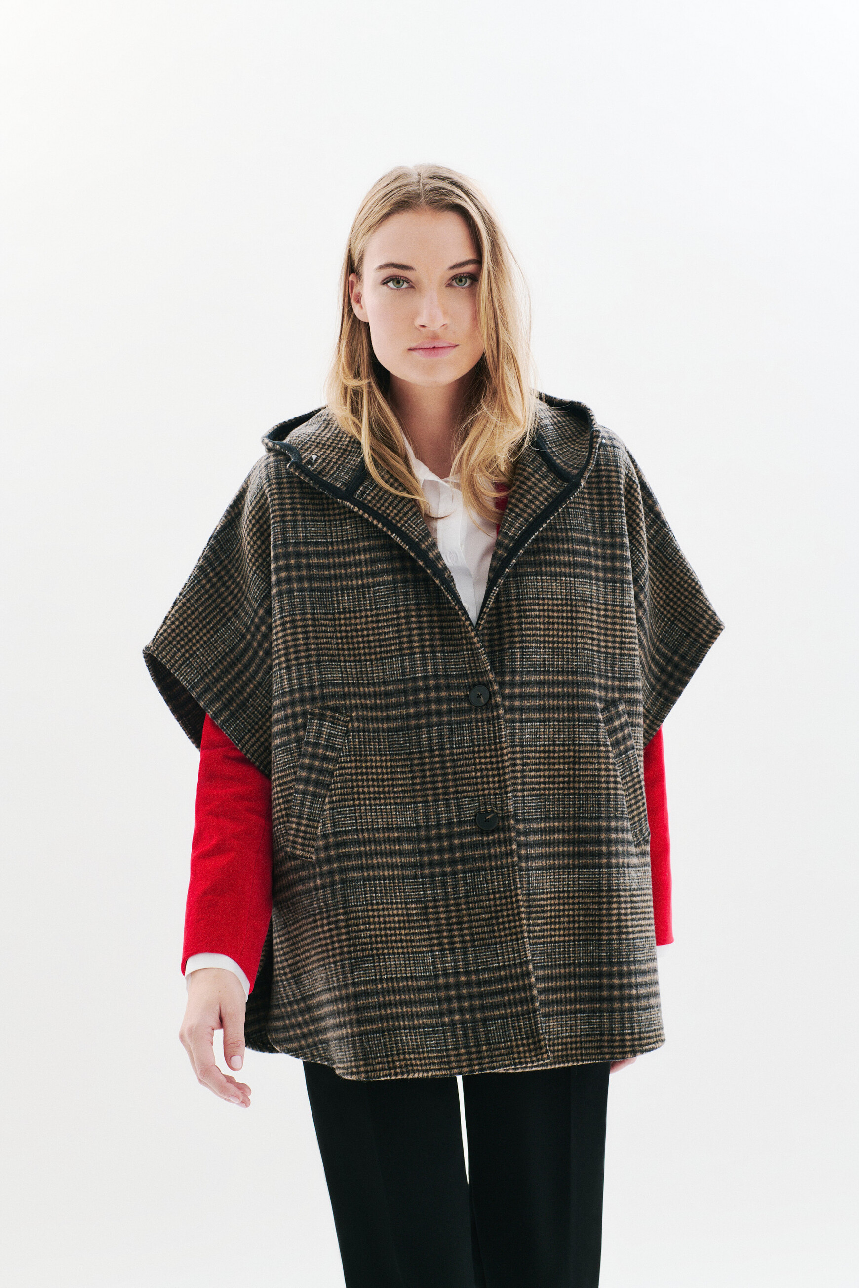 Harca2 poncho taupe woman