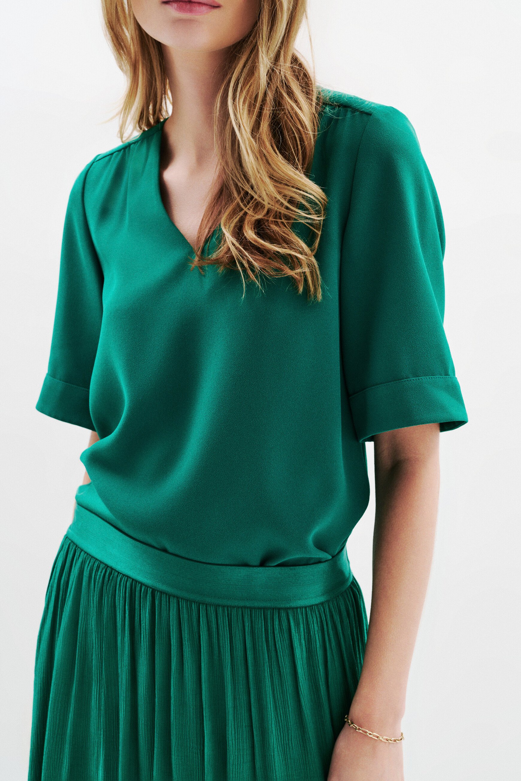 jupe josa vert fonce femme Jupe Josa vert foncé femme