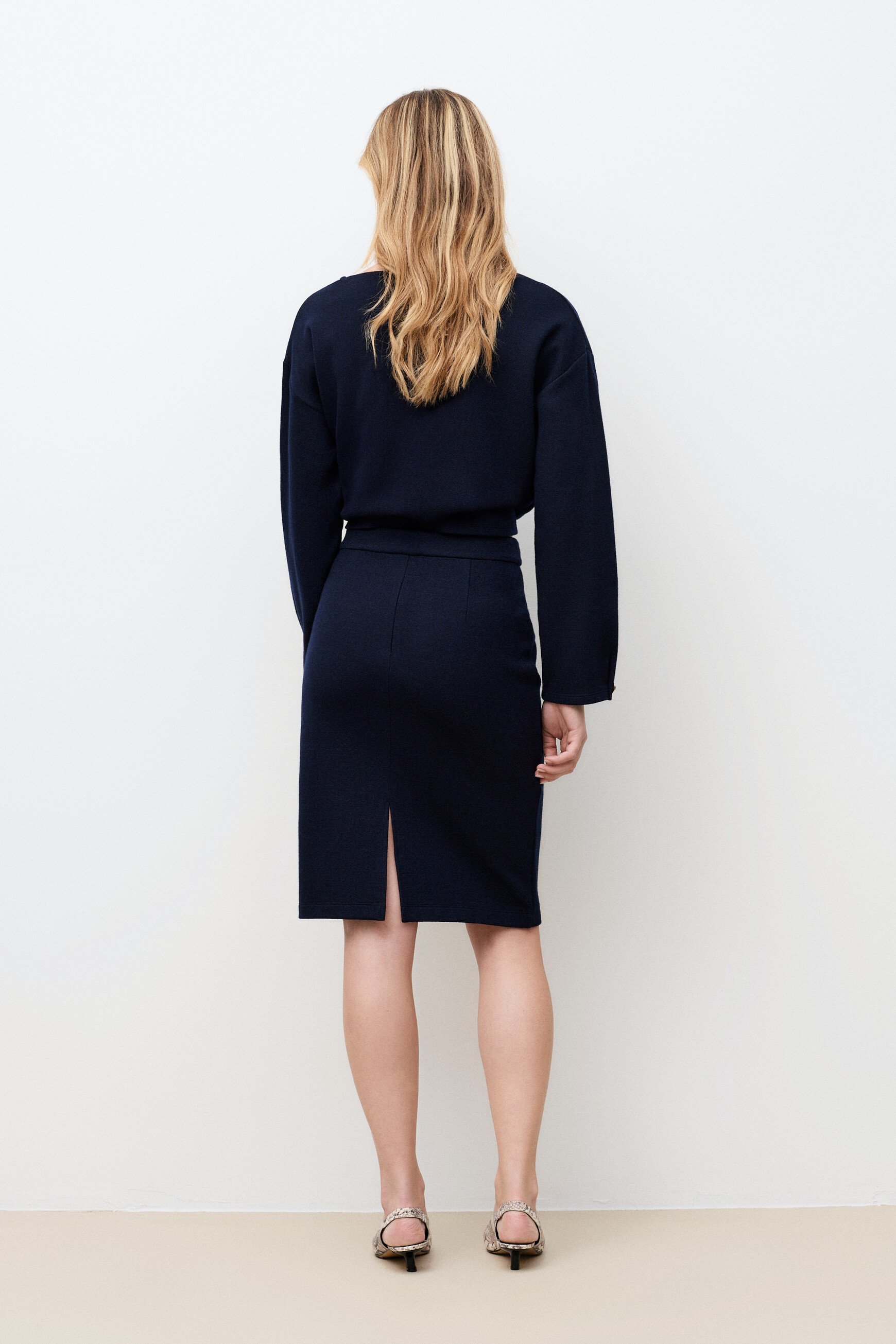 Jupe Daphne bleu marine femme