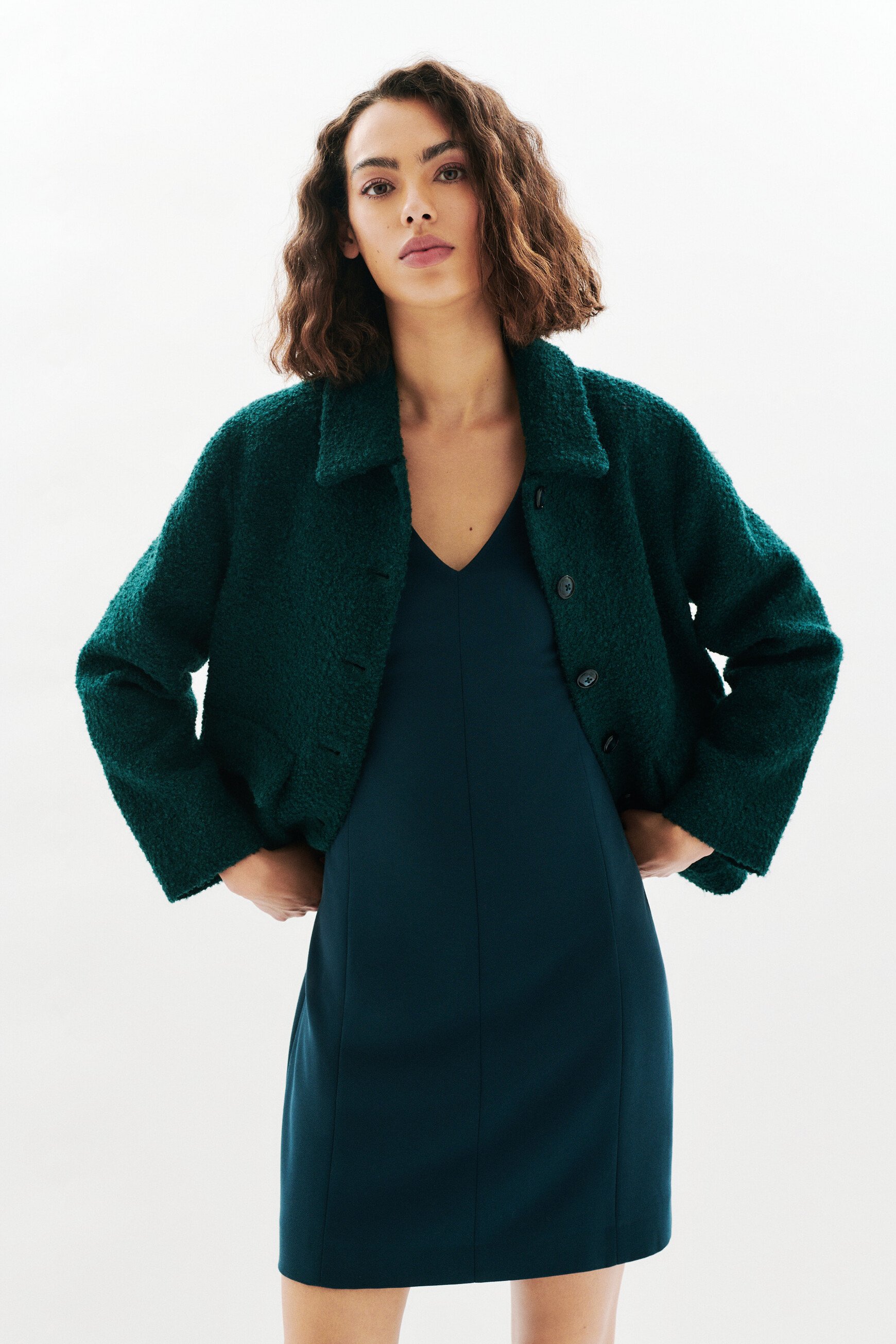 Manteau Gvanderu bleu canard femme