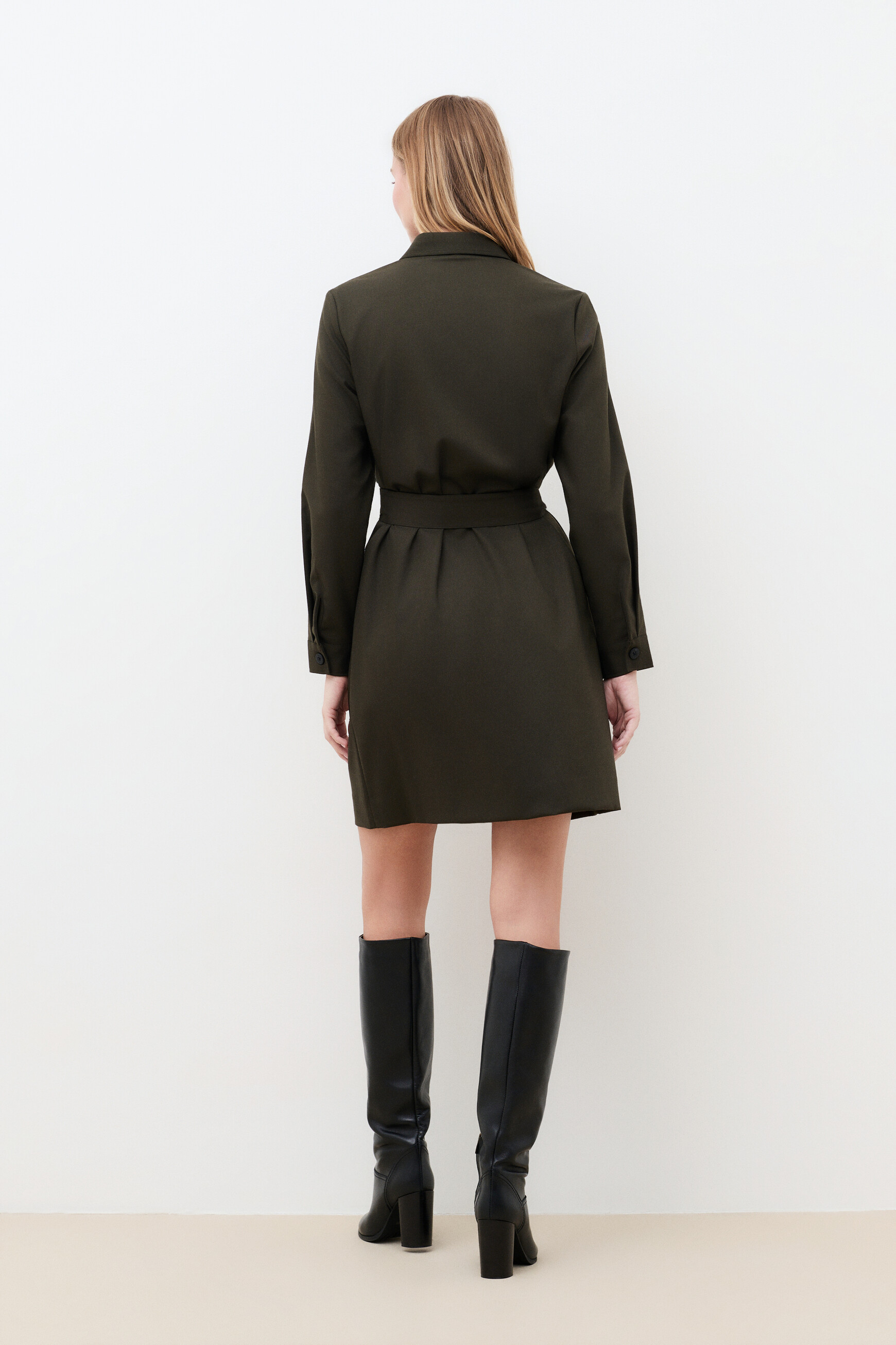 Rlilou dress khaki green woman