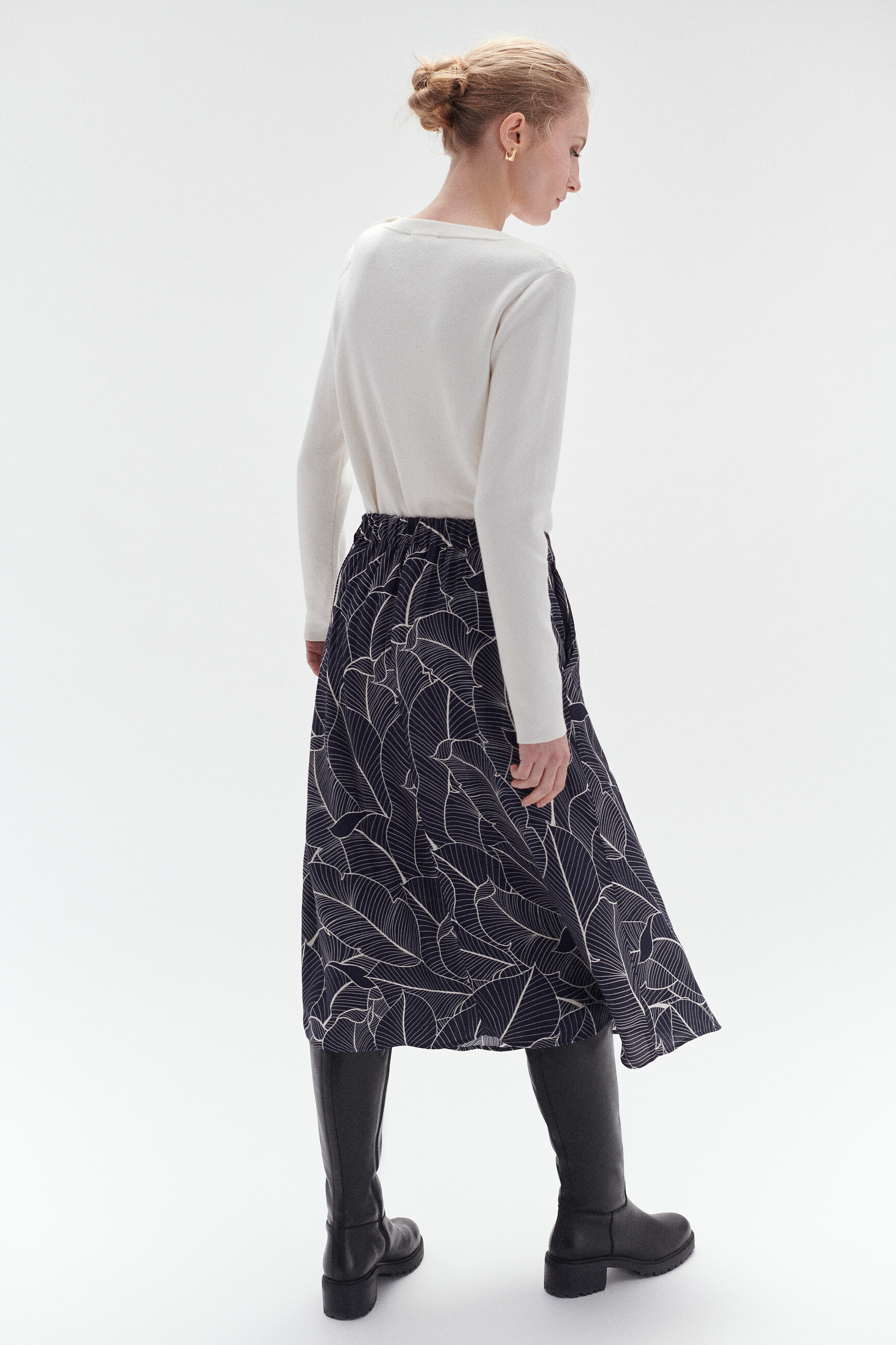 jupe malo boutonnee bleu marine femme Jupe malo boutonnée bleu marine femme