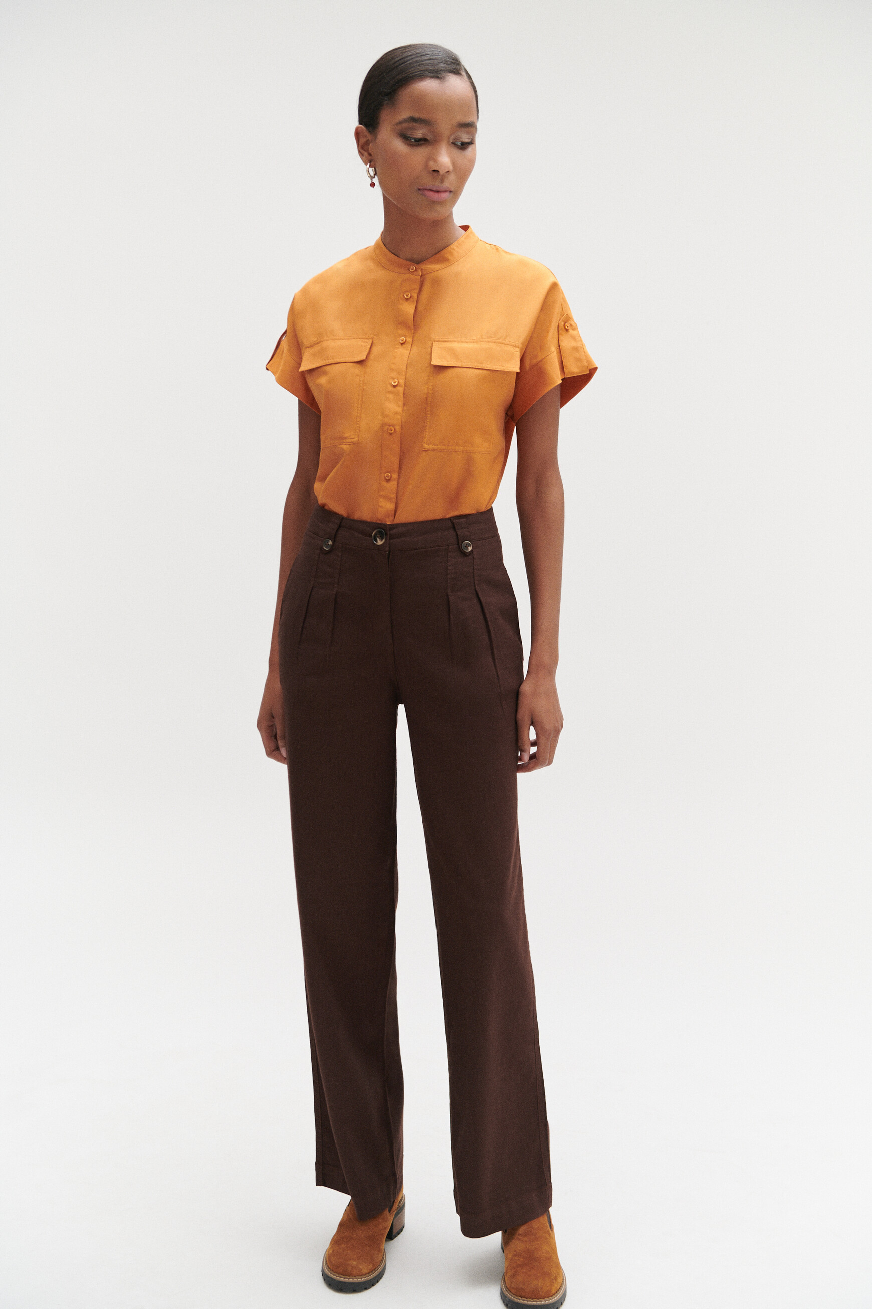 pantalon porter marron fonce femme pantalon porter marron fonce femme