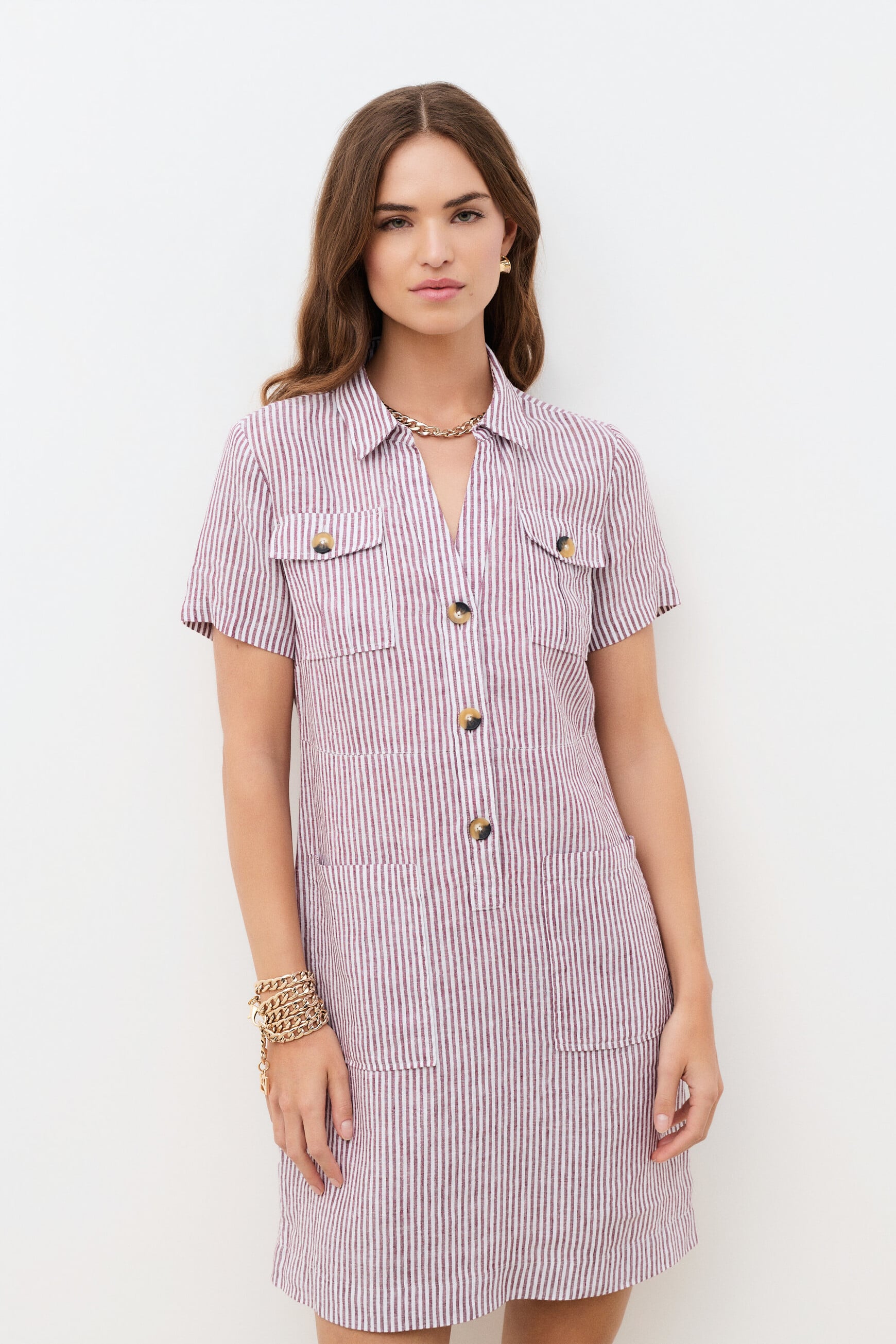 Dress laure1 burgundy woman