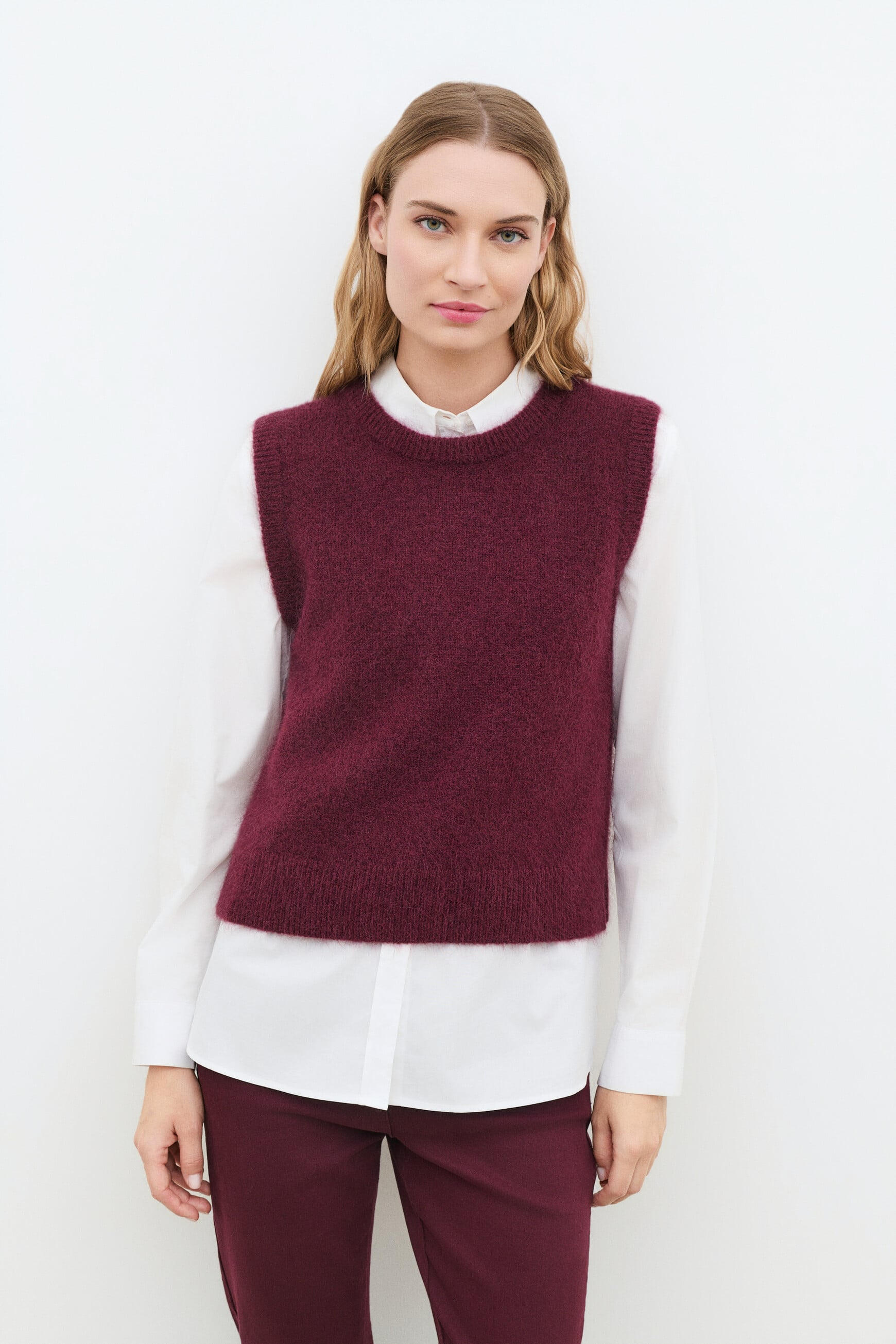 Maglione Mdoug rosso bordeaux donna
