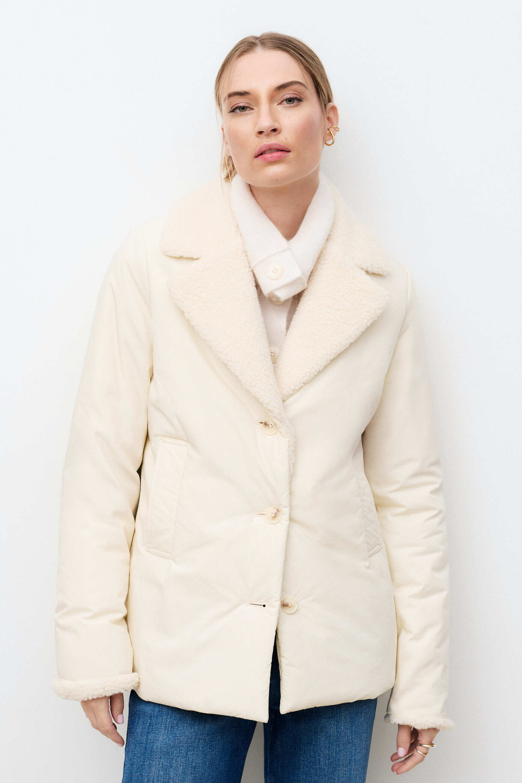 Manteau Galet ecru femme