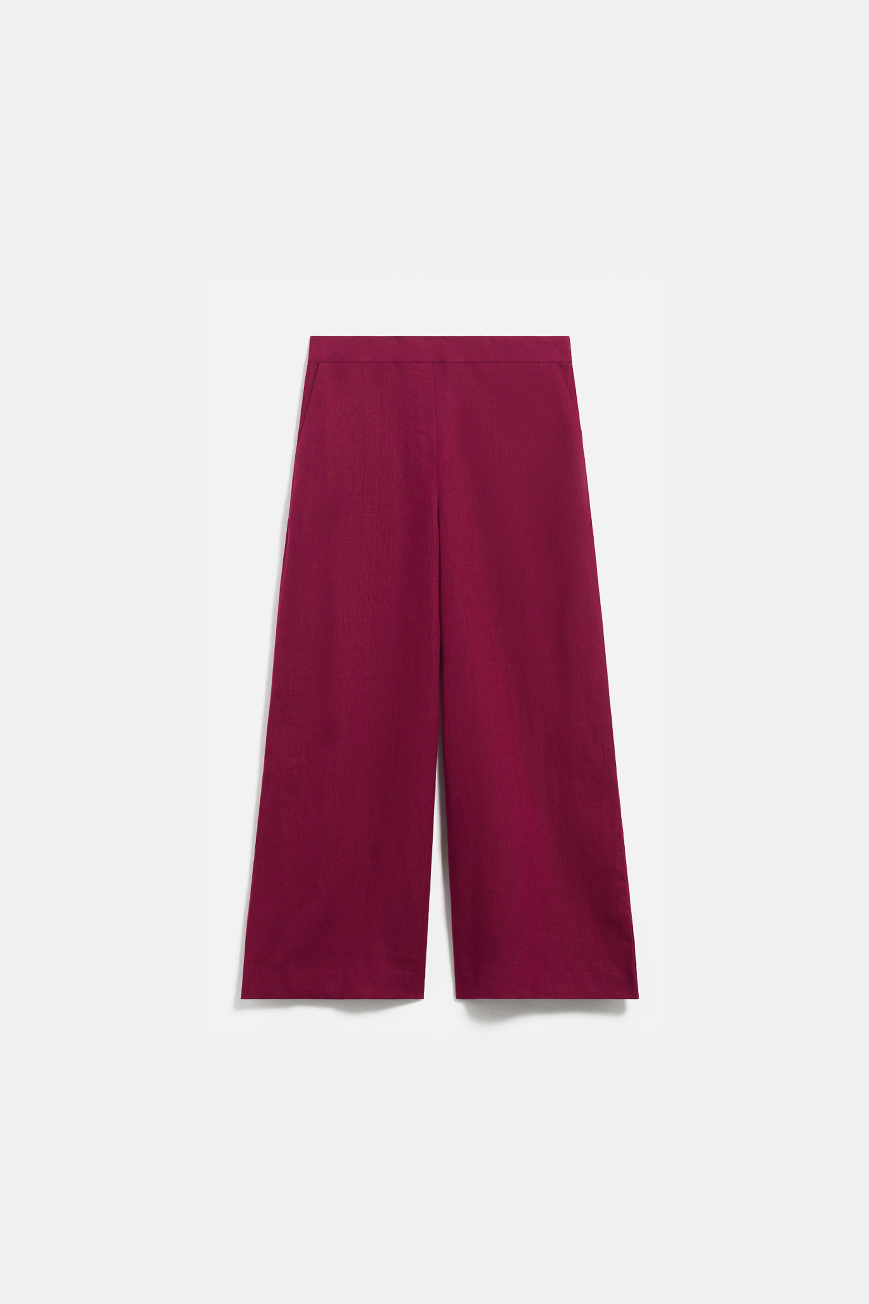 Pantalon lin rose new arrivals