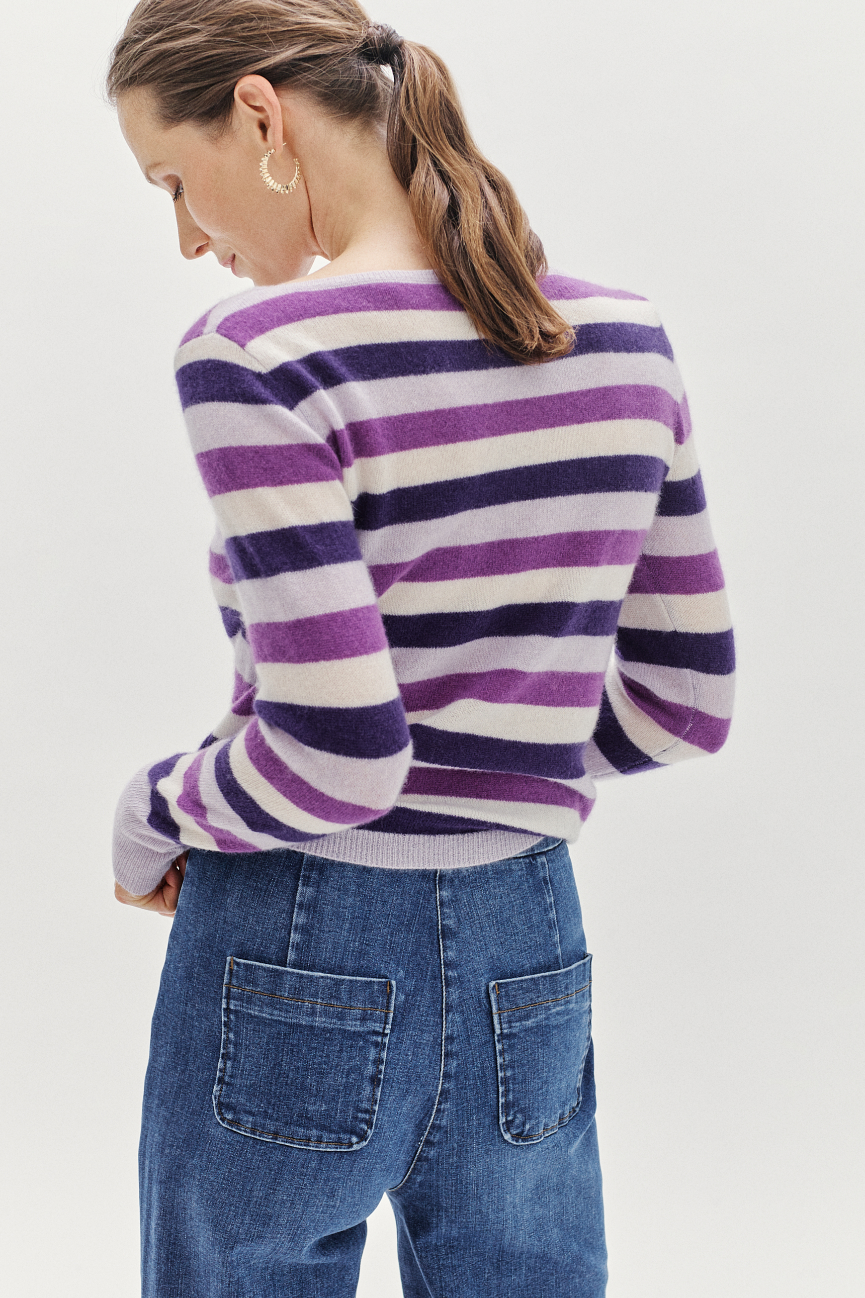 pull zelda 100 cachemire prune femme pull zelda 100% cachemire prune femme