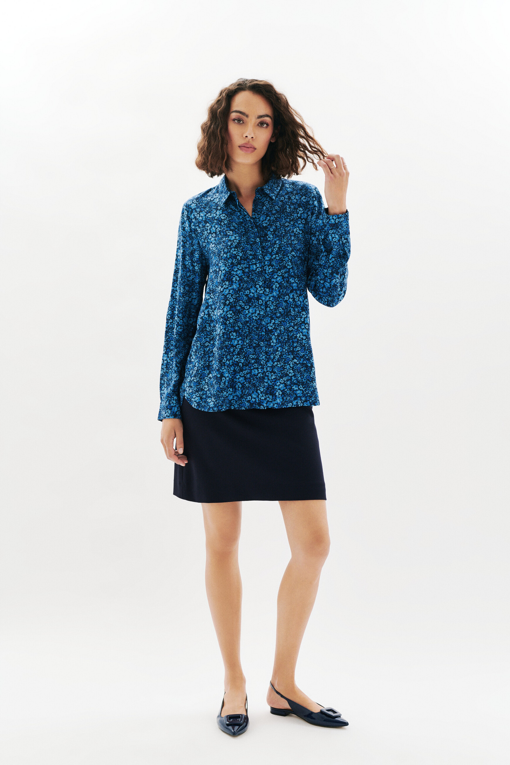 Jamie shirt navy blue woman