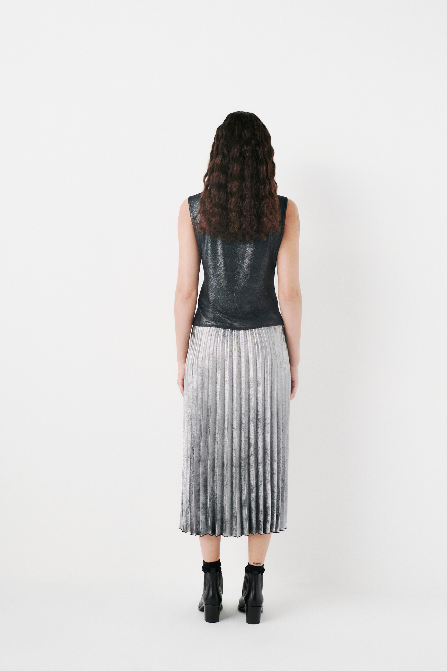 tfancy t-shirt silver grey woman