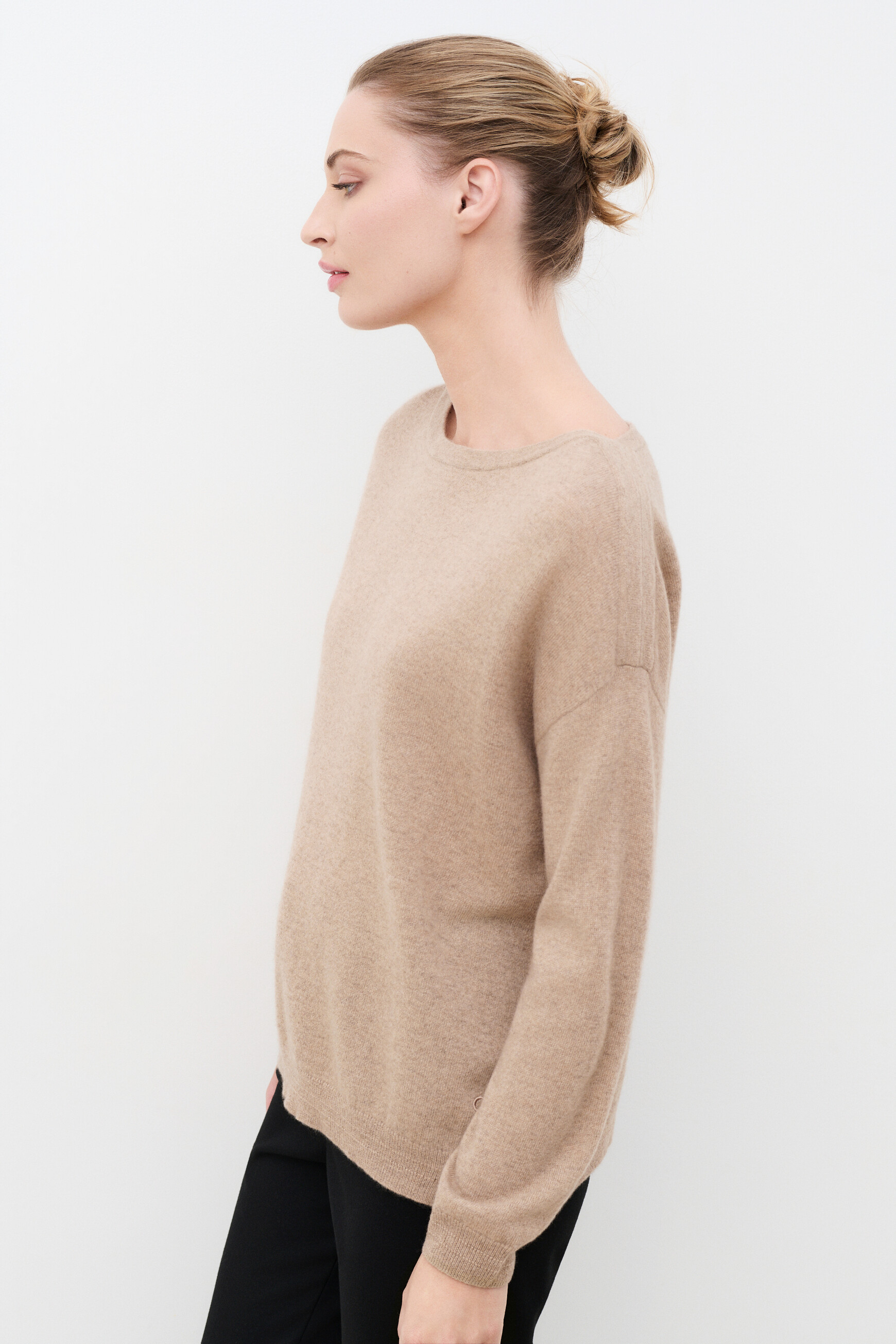 Maglione Mjill 100% cashmere marrone chiaro donna