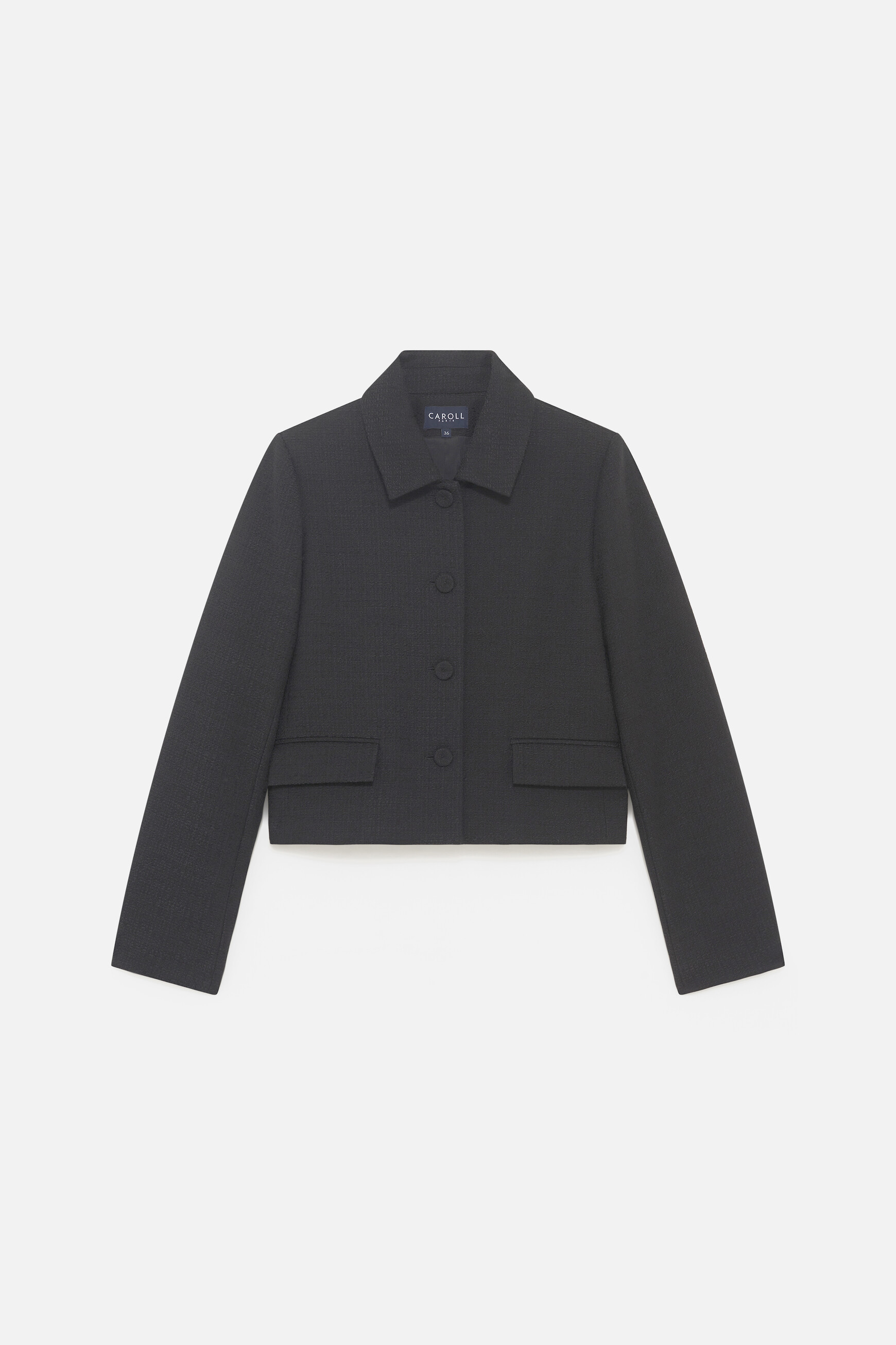 veste voyelle tweed noir femme Veste Voyelle Tweed noir femme