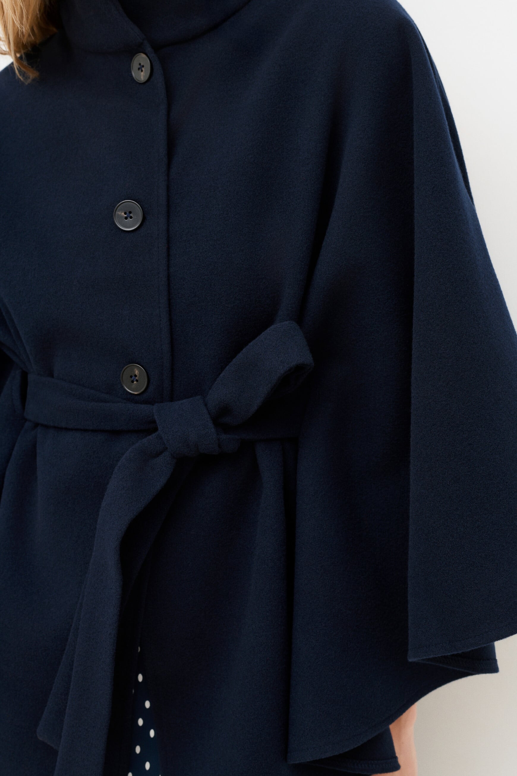 Hacaro poncho navy blue woman