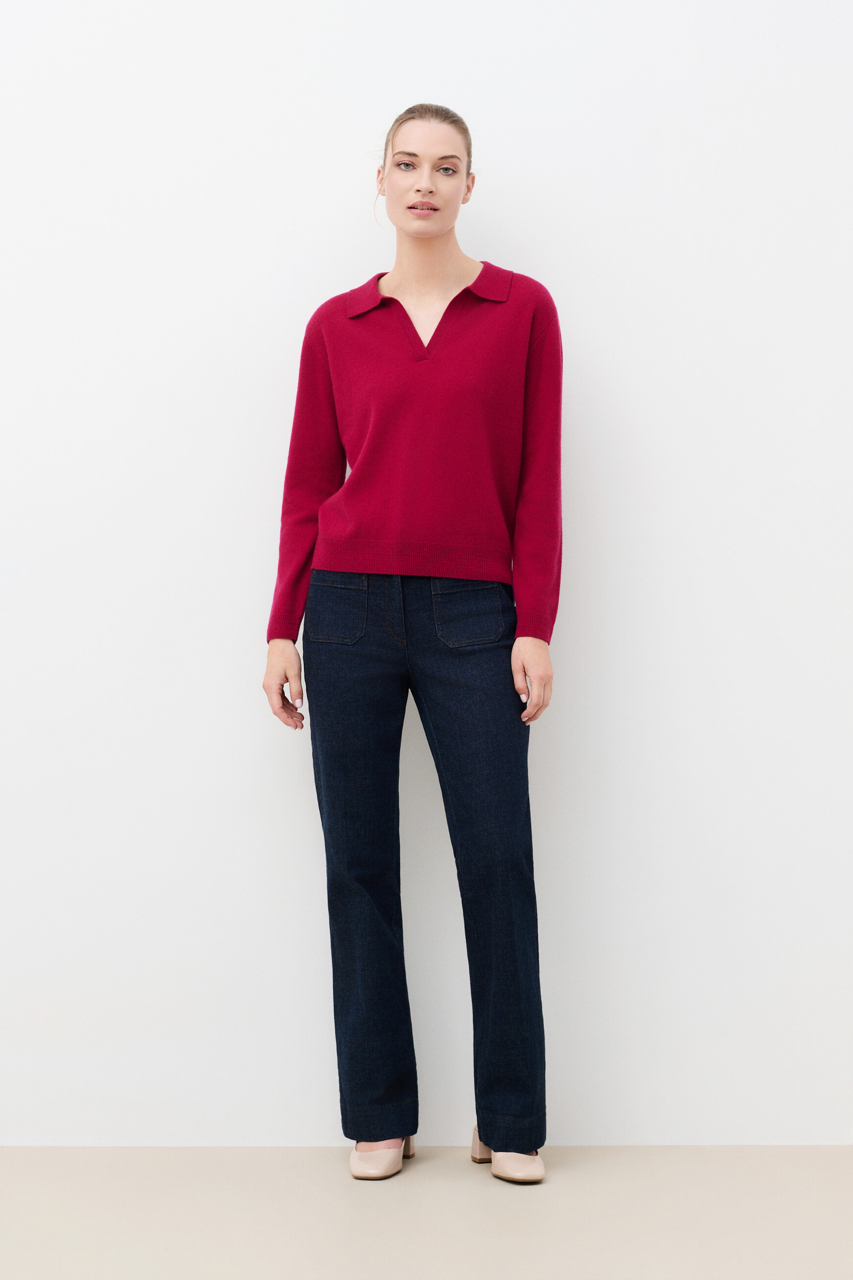 Mvictor sweater 100% cashmere raspberry pink woman