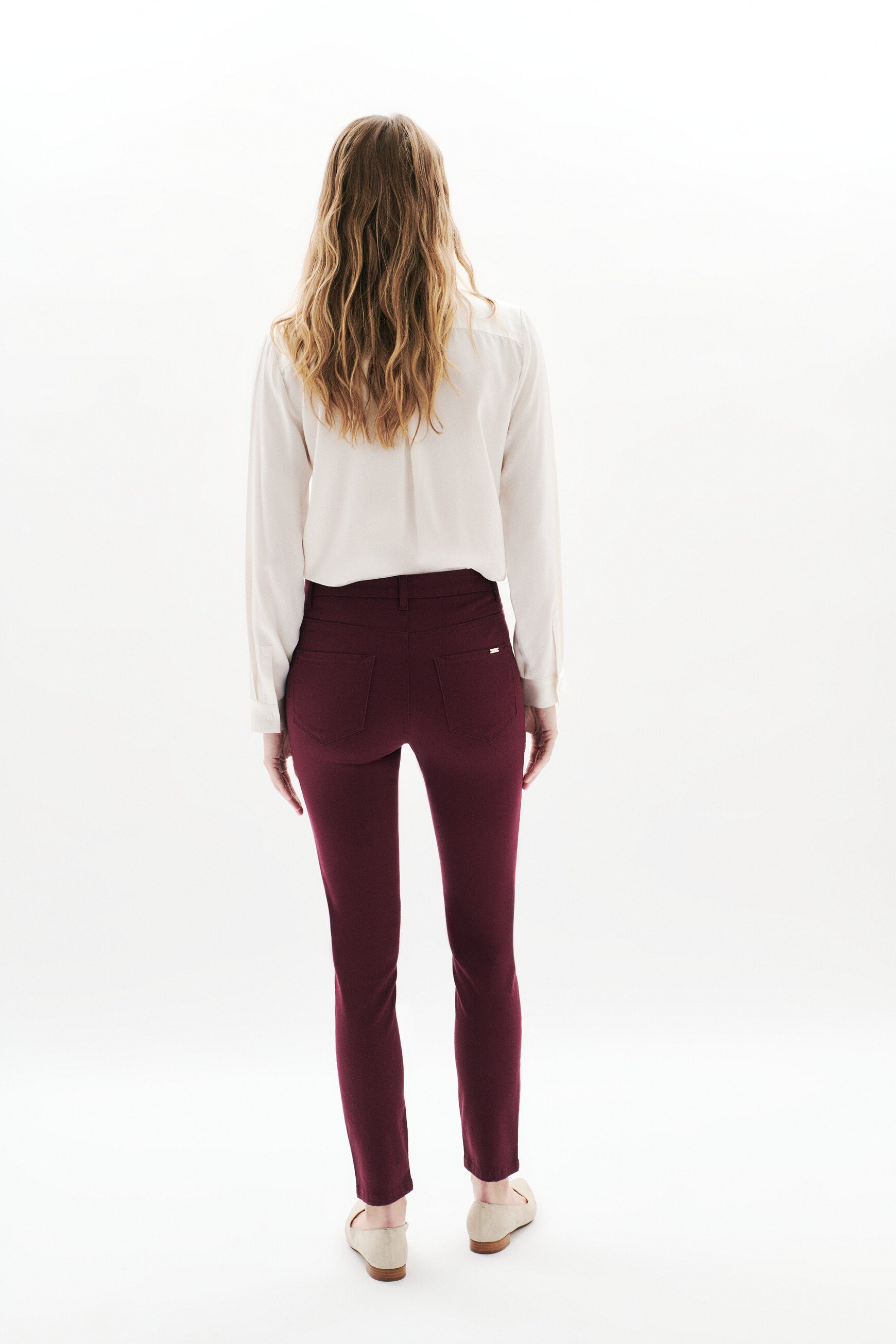 Tony trousers burgundy woman